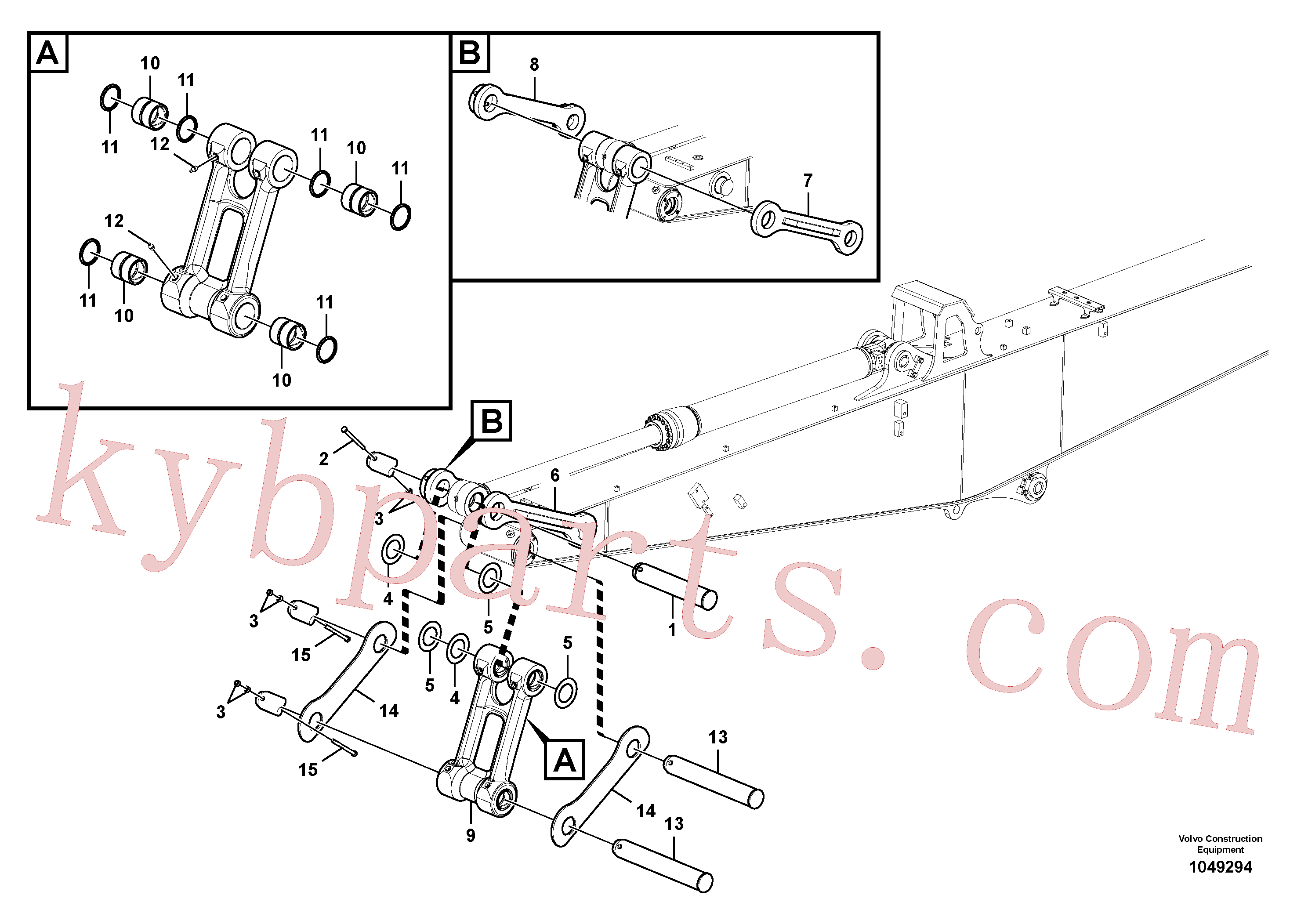 VOE14550244 for Volvo Links to connecting rod(1049294 assembly)