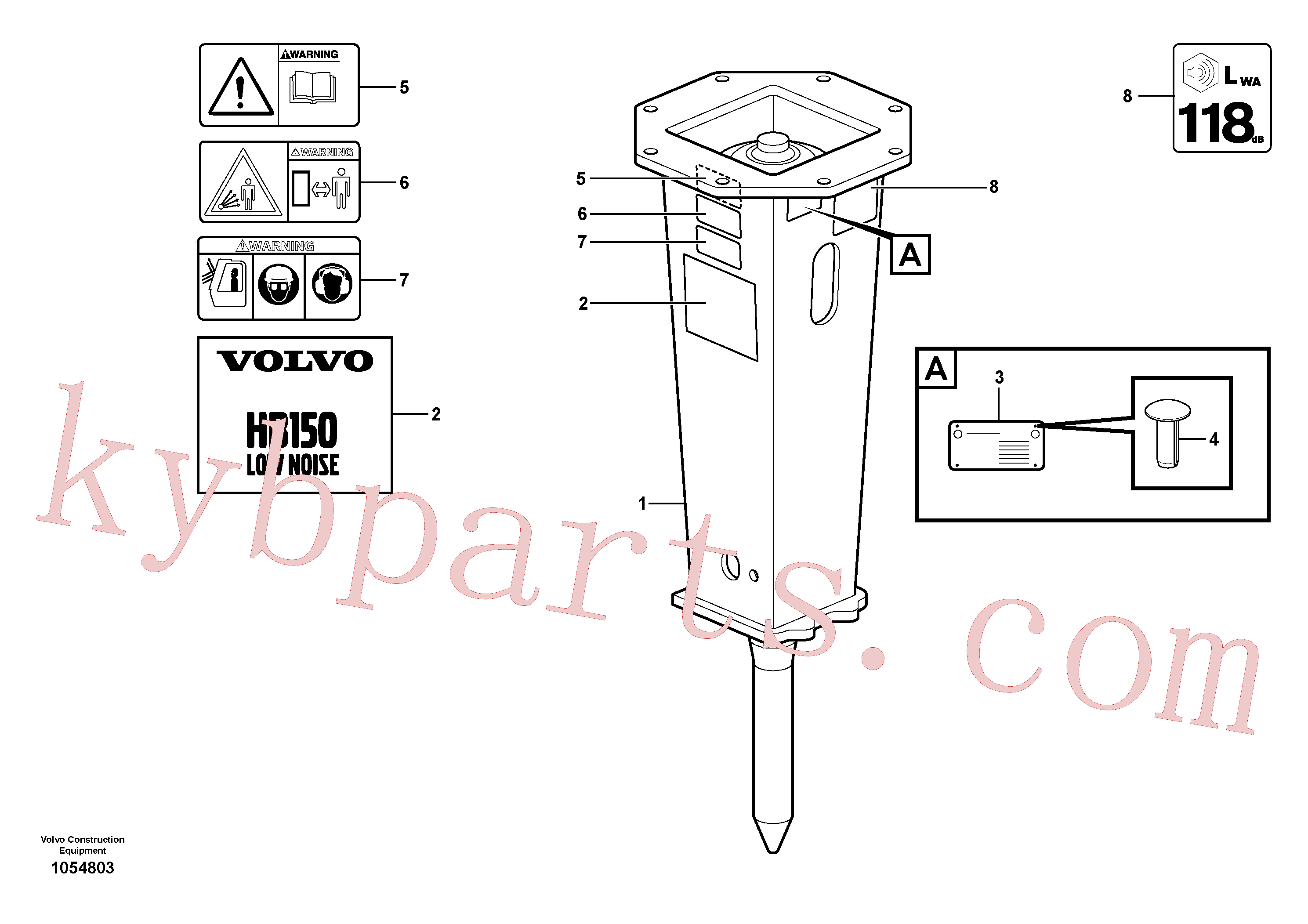 China Made VOE15604334 Decal parts for Volvo Excavator