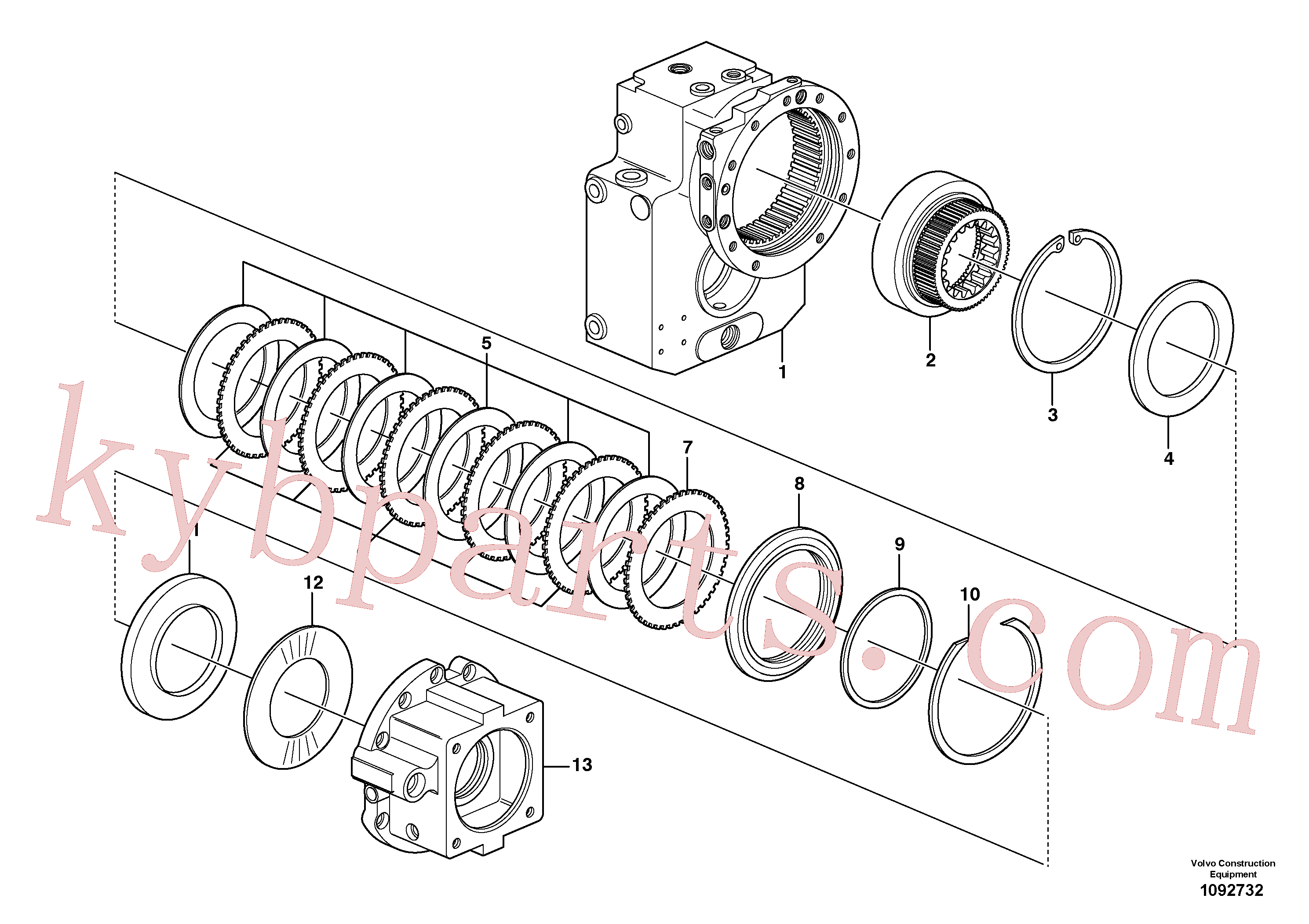 SA8220-11870 for Volvo Dropbox, Brake plates(1092732 assembly)