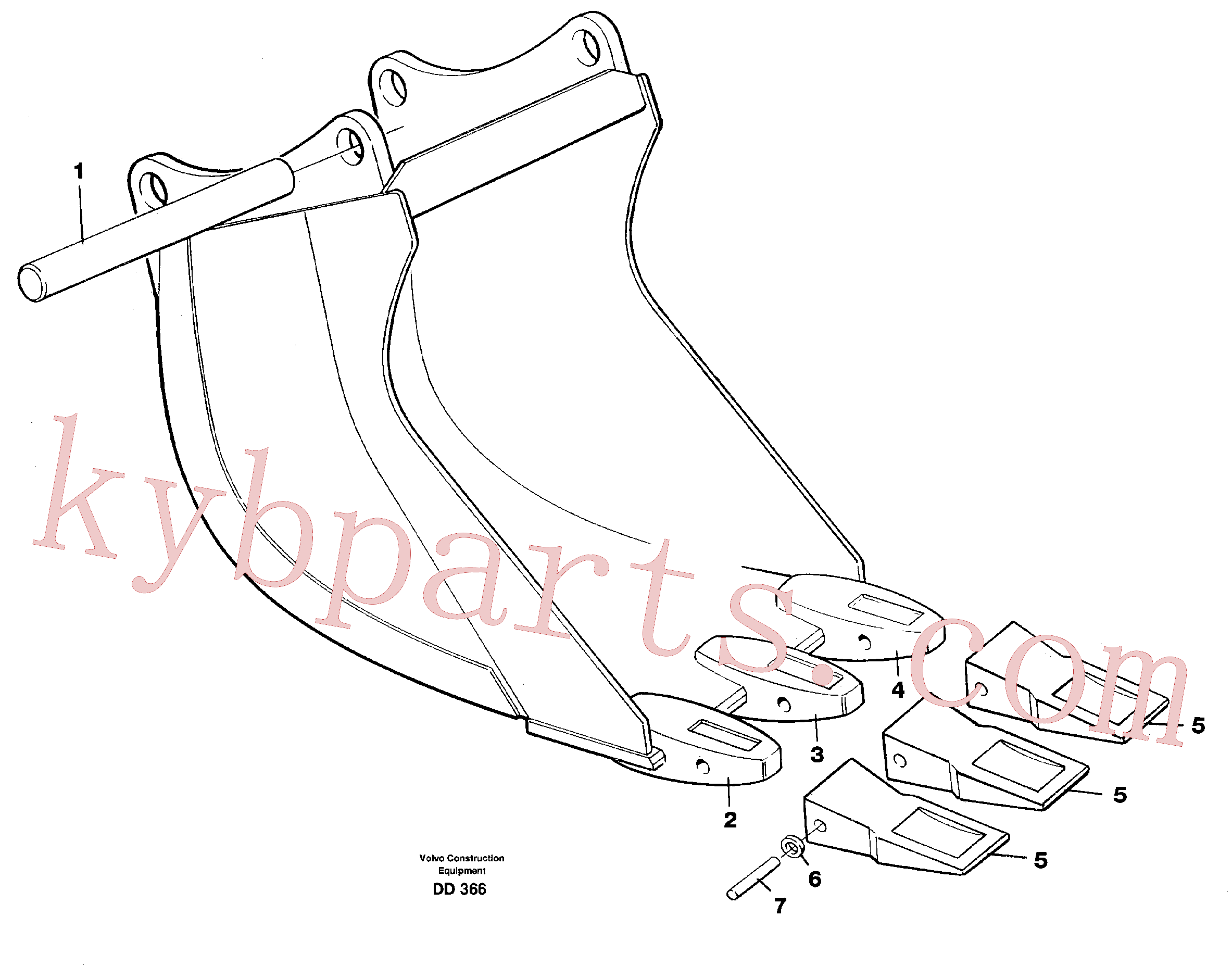 VOE14000790 for Volvo Cable bucket(DD366 assembly)