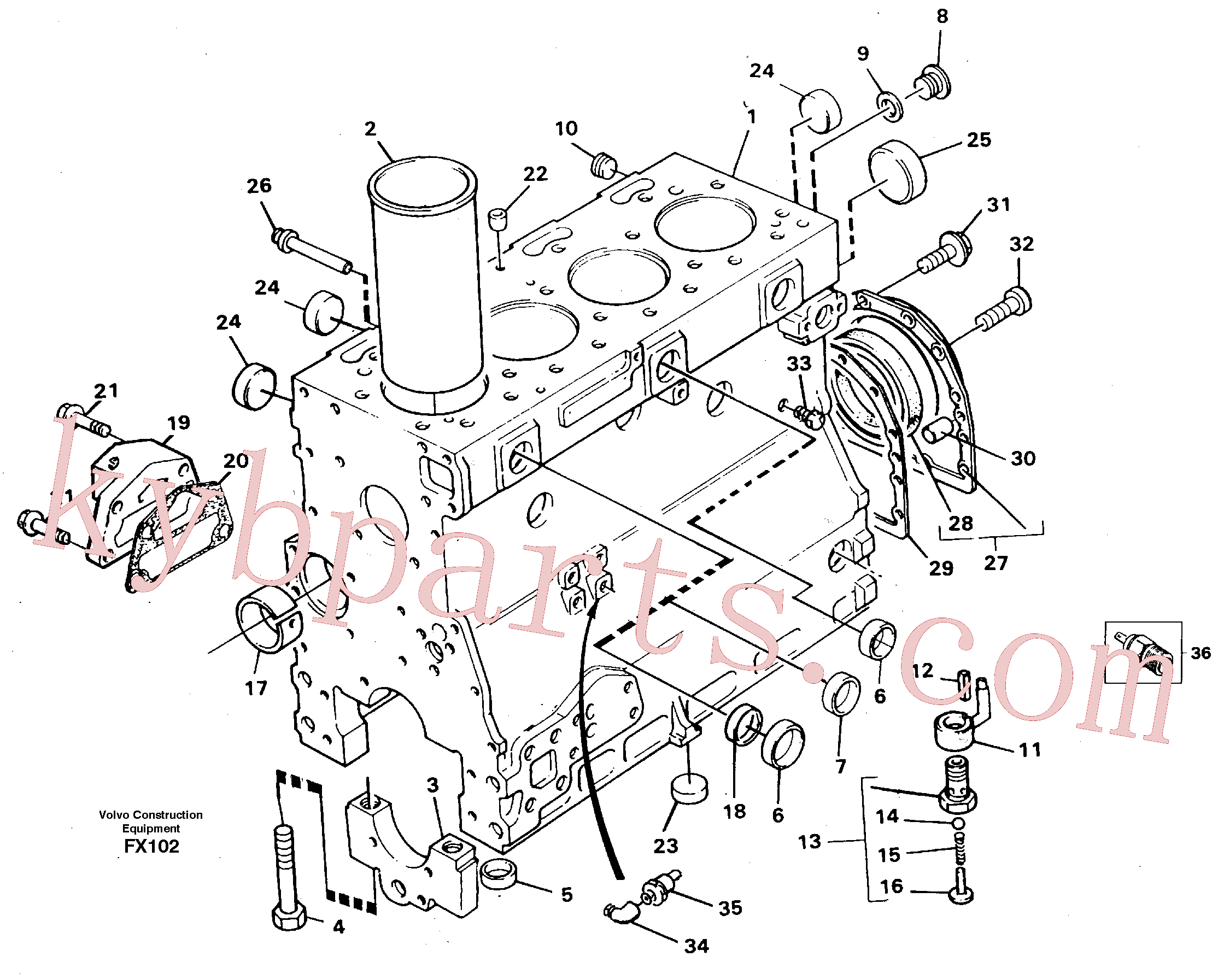 VOE13926886 for Volvo Cylinder block(FX102 assembly)