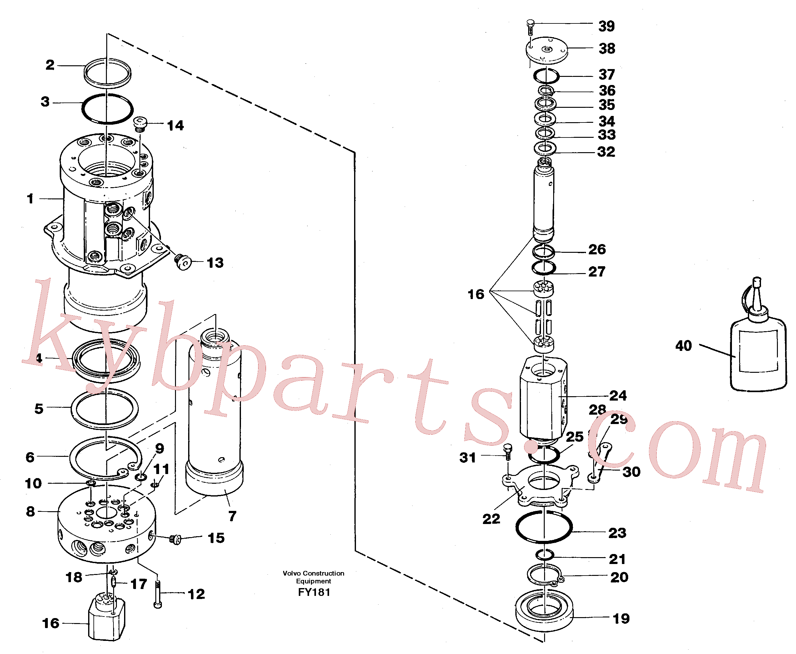 VOE914558 for Volvo Turning joint(FY181 assembly)