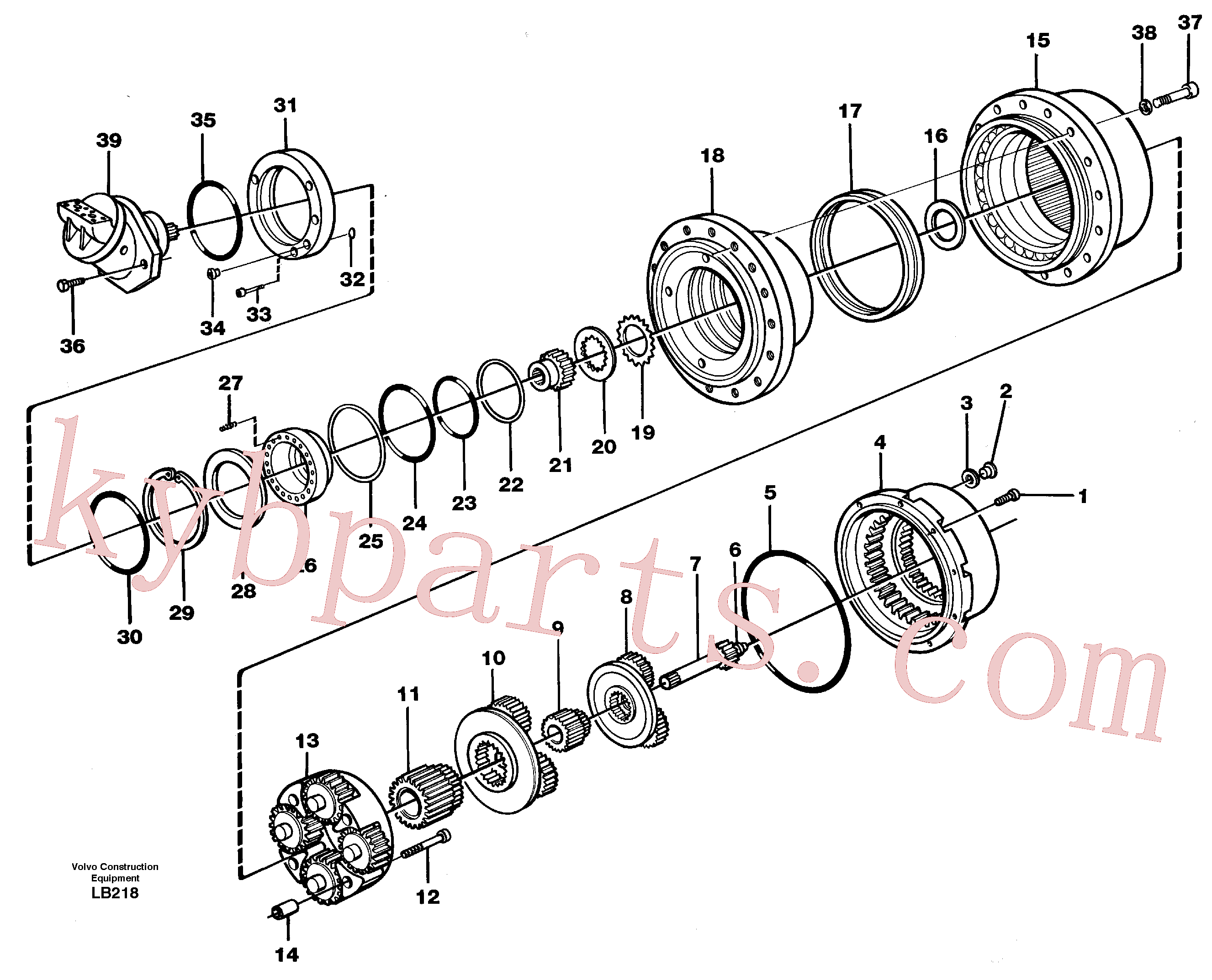 VOE11708595 for Volvo Planetary gear, travel(LB218 assembly)