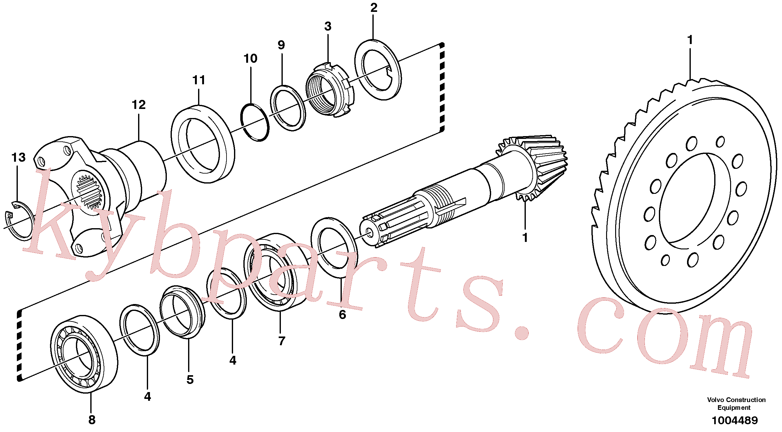 VOE11709288 for Volvo Pinion(1004489 assembly)