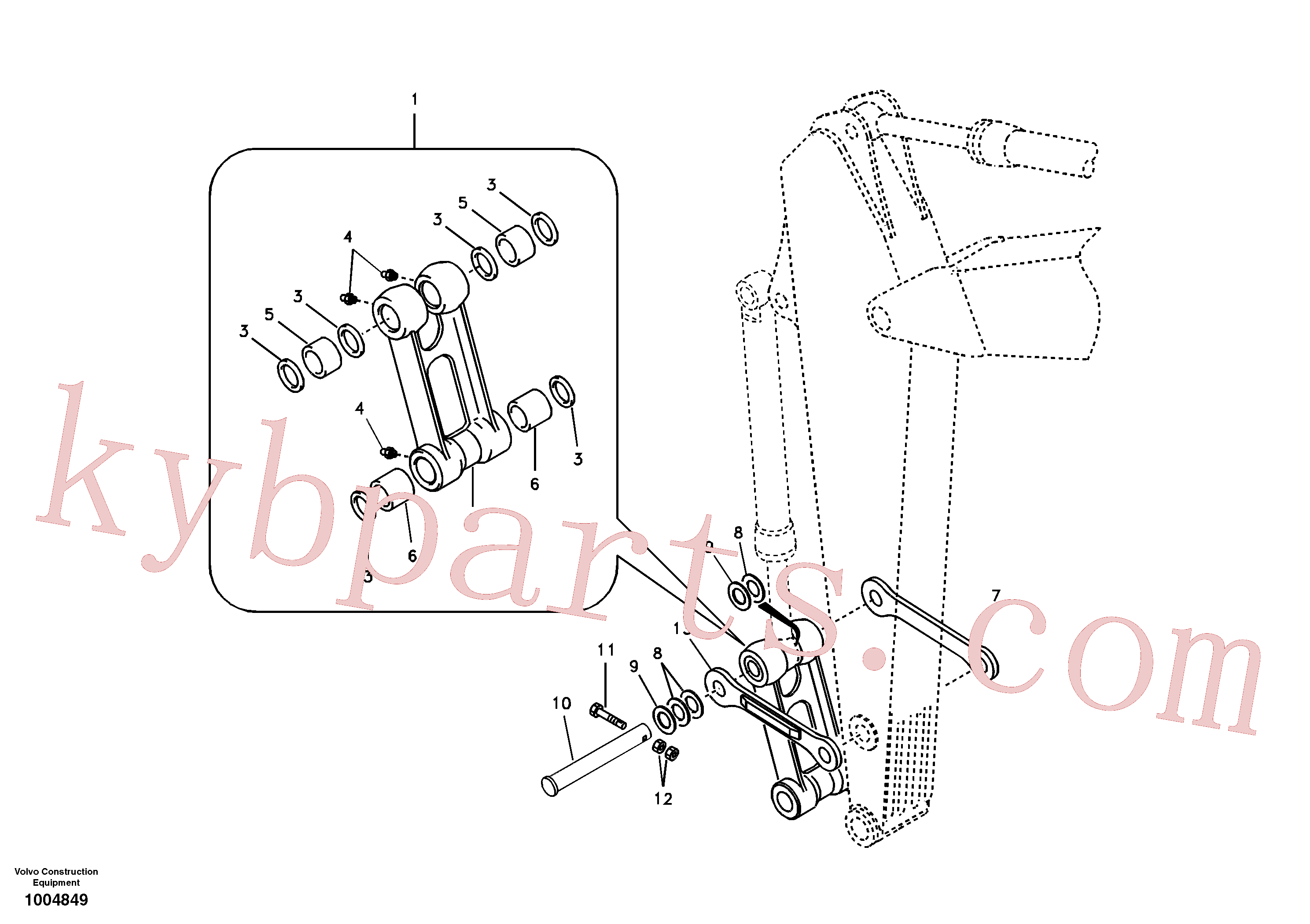 VOE14548218 for Volvo Links to connecting rod(1004849 assembly)