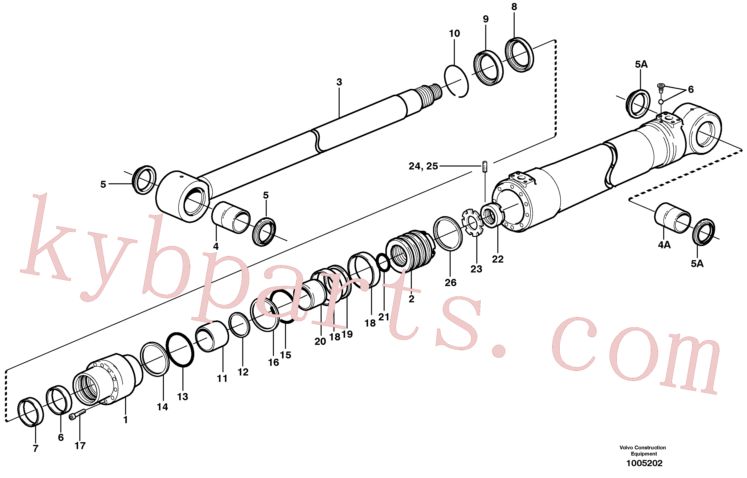 SA9565-11100 for Volvo Bucket cylinder, Boom cylinder(1005202 assembly)