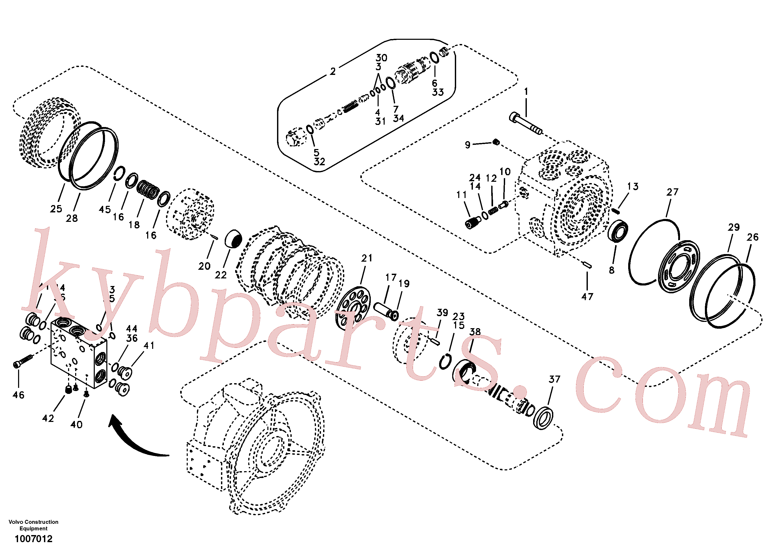 VOE983526 for Volvo Swing motor(1007012 assembly)