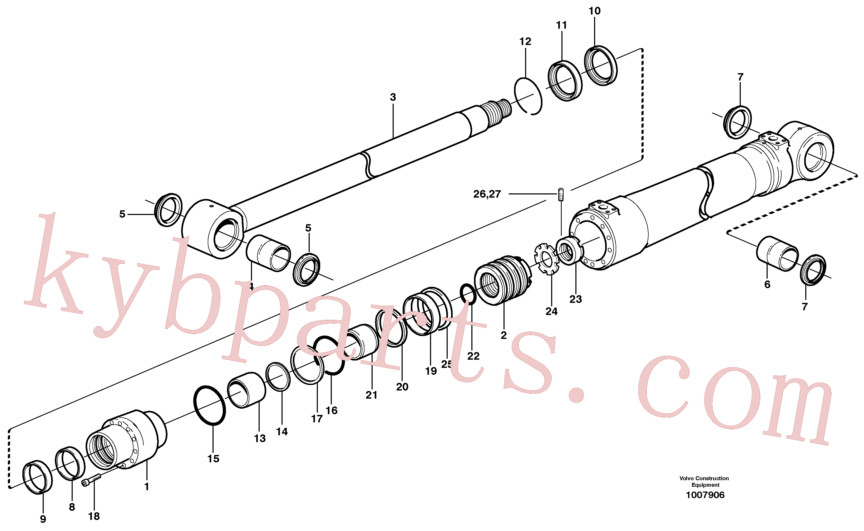 SA9566-41000 for Volvo Bucket cylinder(1007906 assembly)