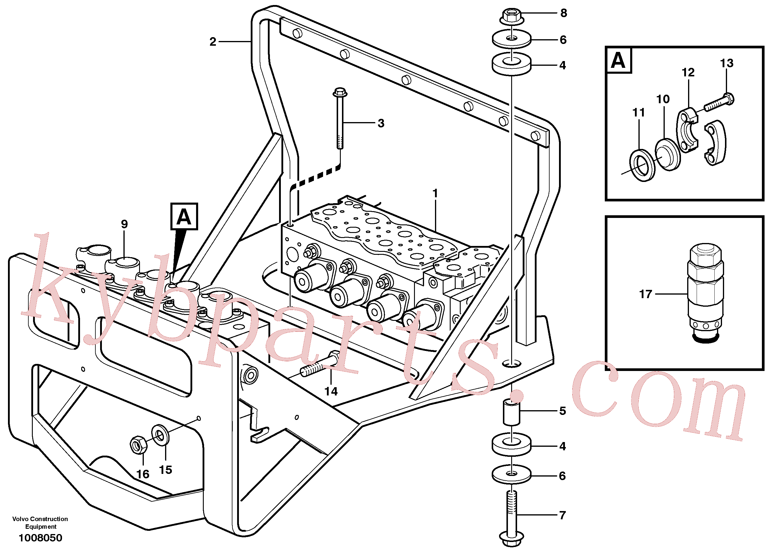 ZM4381062 for Volvo Main valve assembly with fitting parts(1008050 assembly)