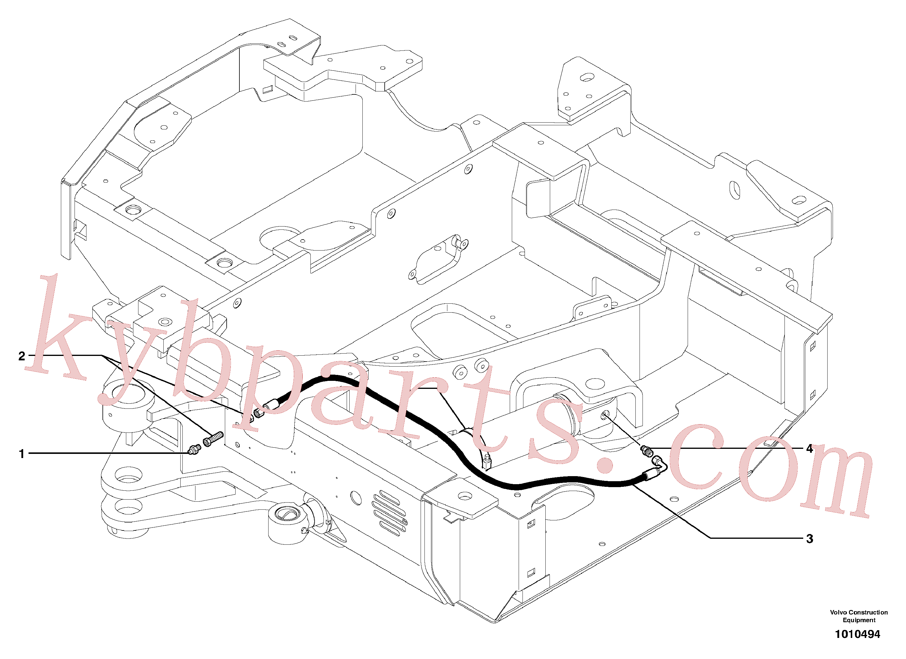 PJ4190187 for Volvo Lubrication ( boom offset cylinder )(1010494 assembly)