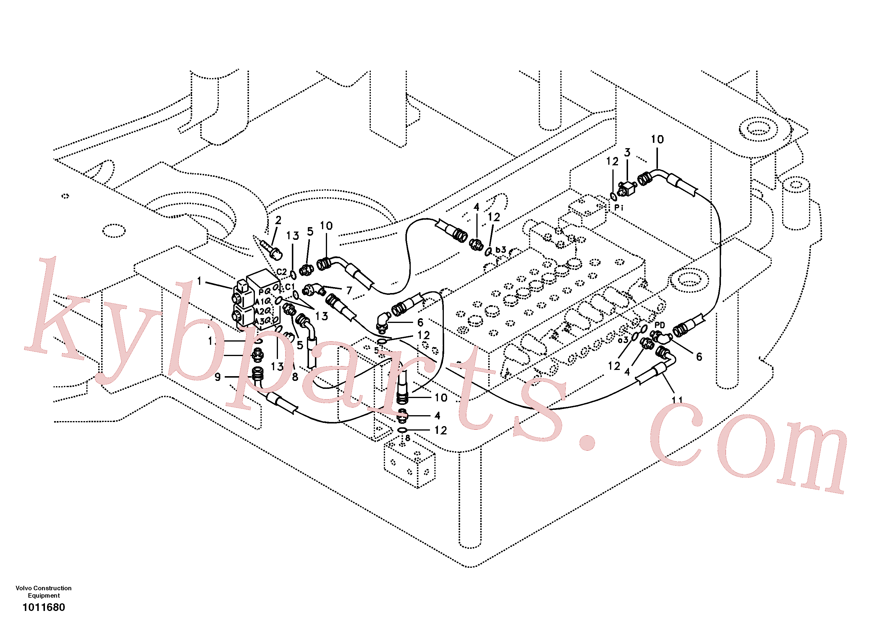 SA9511-42906 for Volvo Servo system, hammer and shear(1011680 assembly)