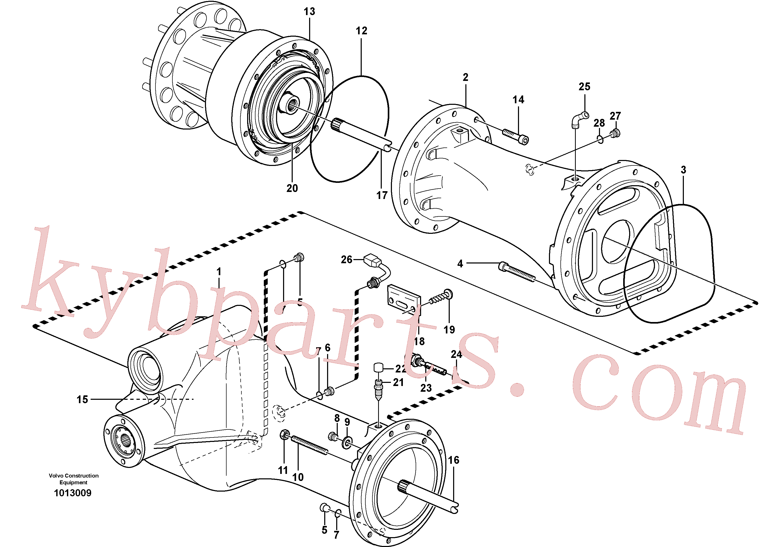 VOE13934510 for Volvo Planet shaft, rear(1013009 assembly)