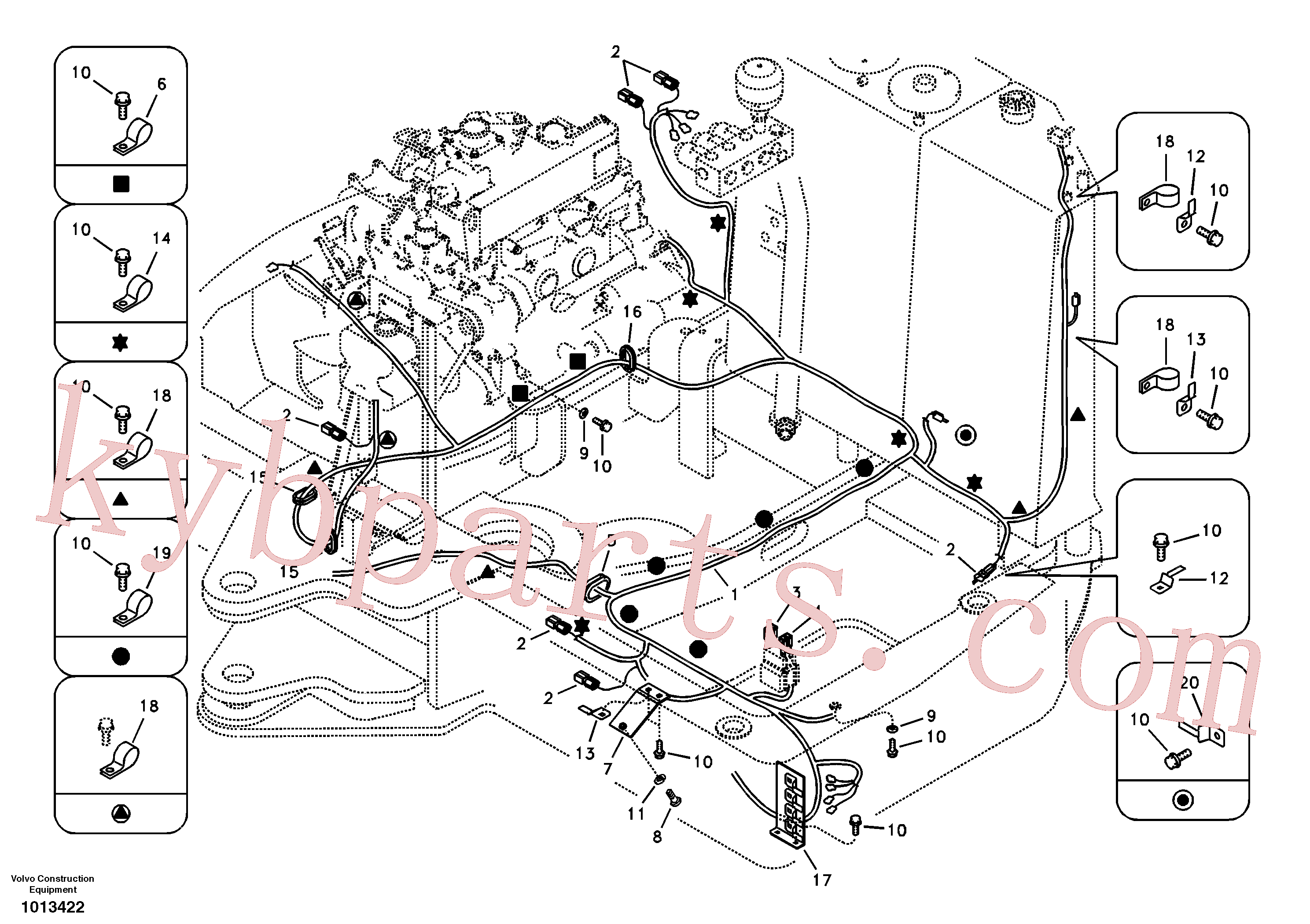 VOE14521160 for Volvo Cable and wire harness, main(1013422 assembly)