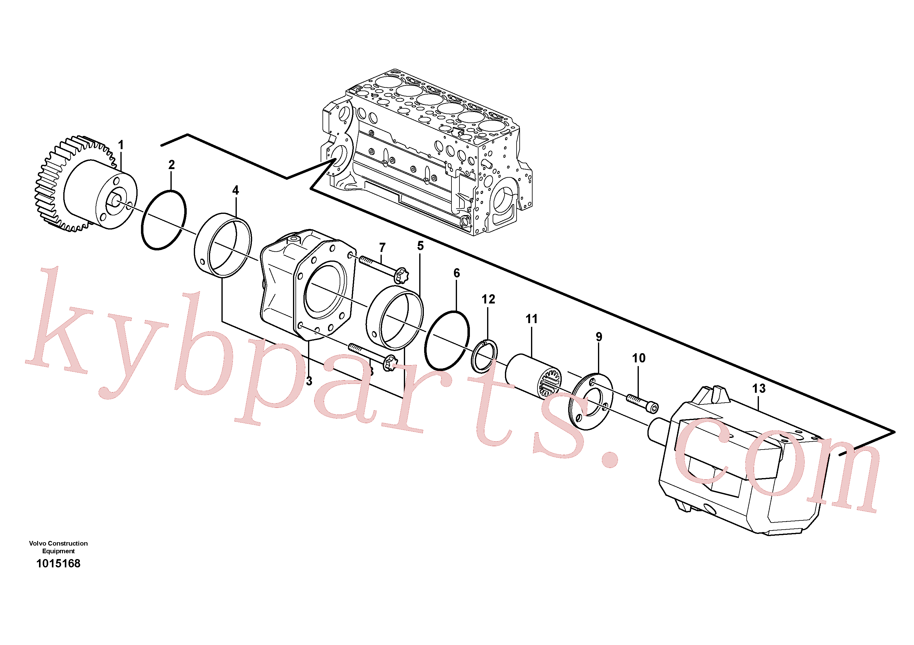 VOE20450820 for Volvo Pump drive power take-off(1015168 assembly)