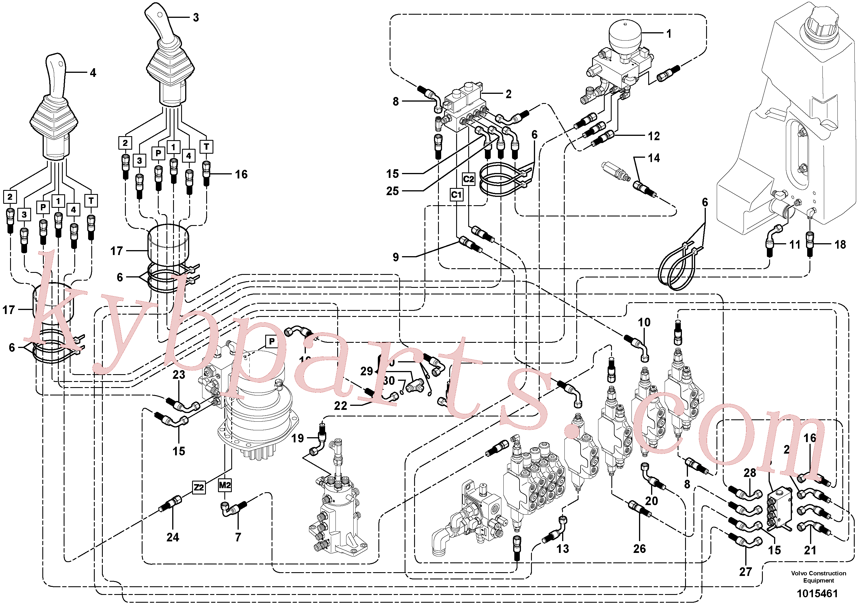 VOE937114 for Volvo Hydraulic circuit ( low pressure )(1015461 assembly)