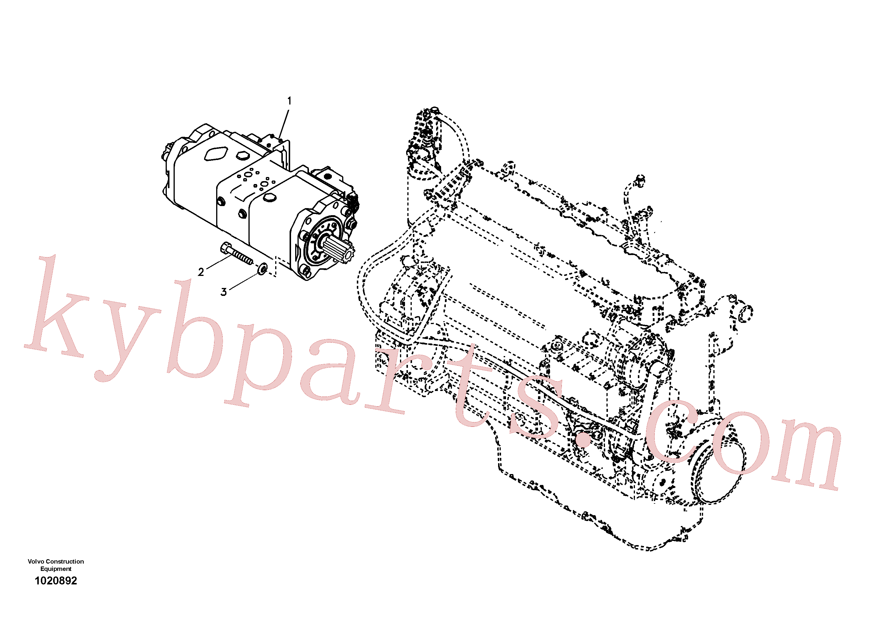 VOE14531591 for Volvo Pump installation(1020892 assembly)