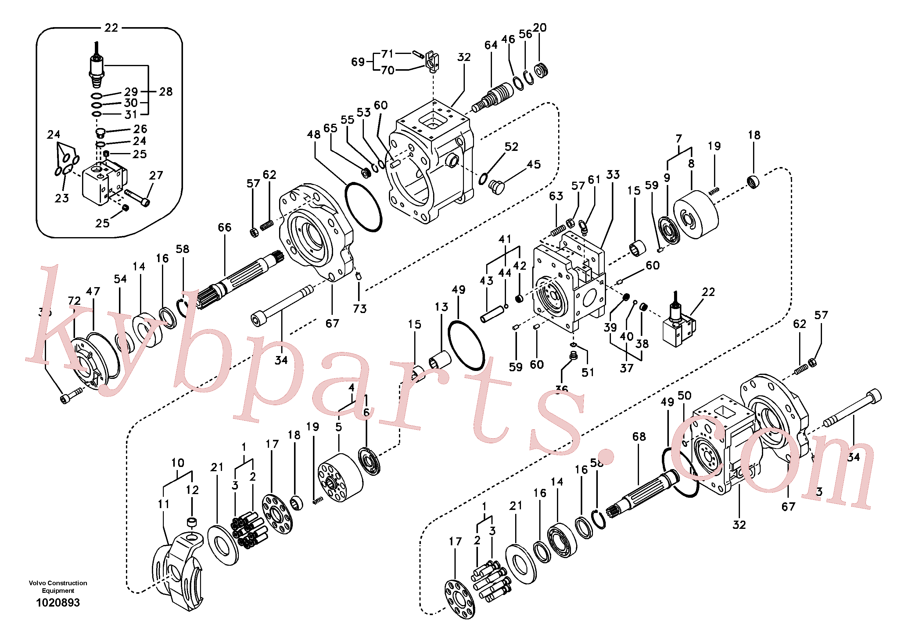 VOE14531591 for Volvo Hydraulic pump(1020893 assembly)