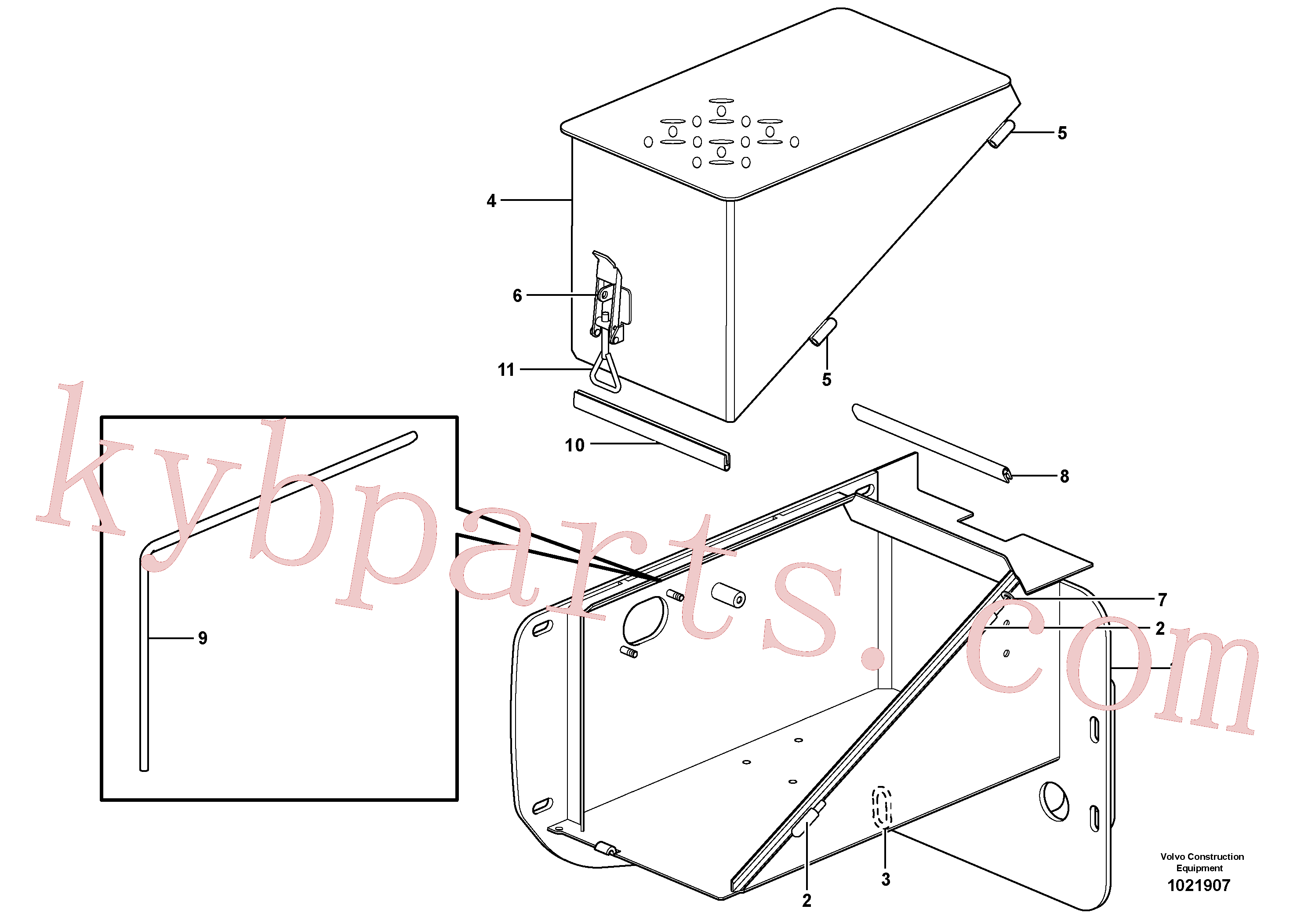 VOE4786676 for Volvo Battery box(1021907 assembly)