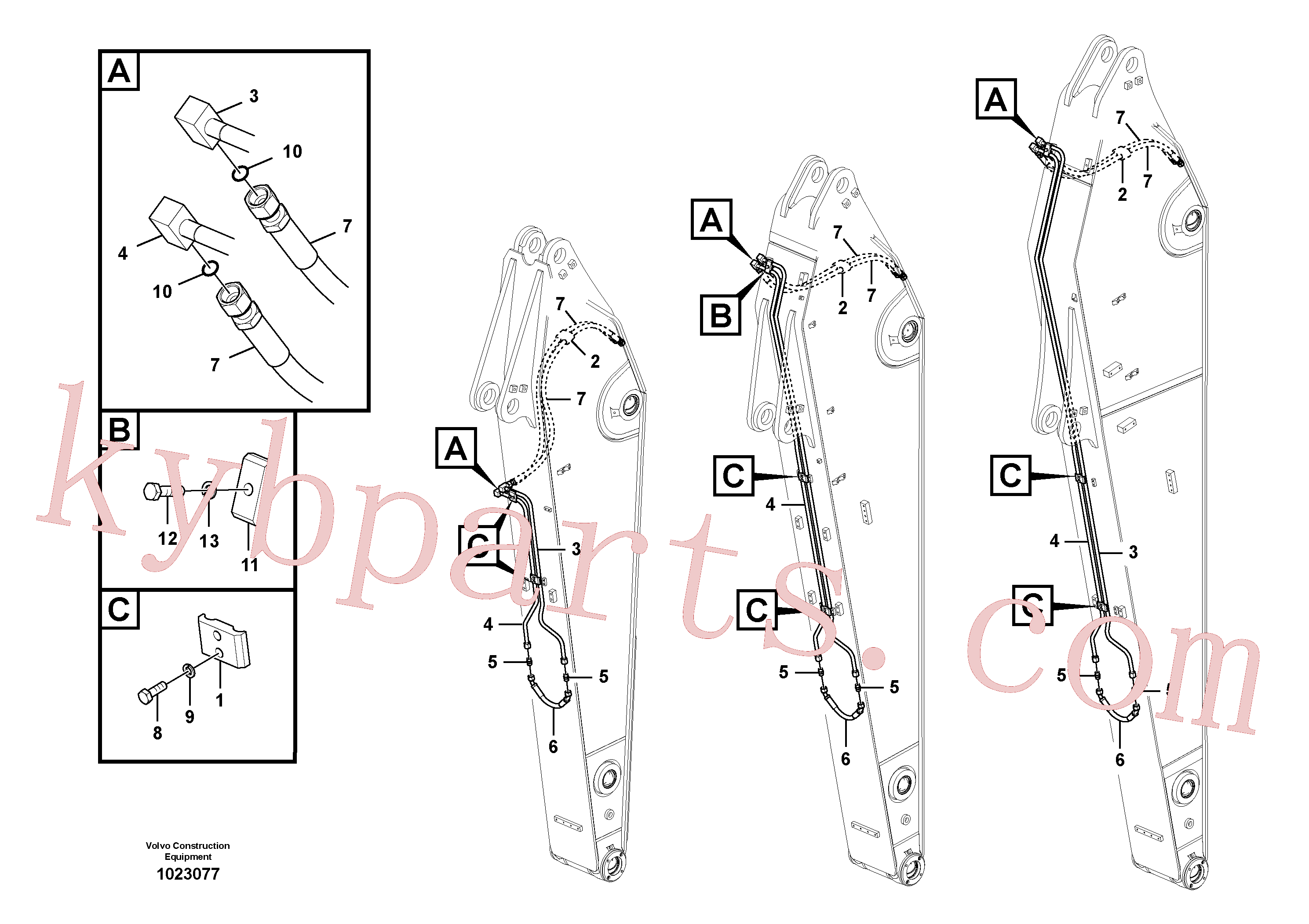 VOE14880905 Hose for Volvo Excavator spare