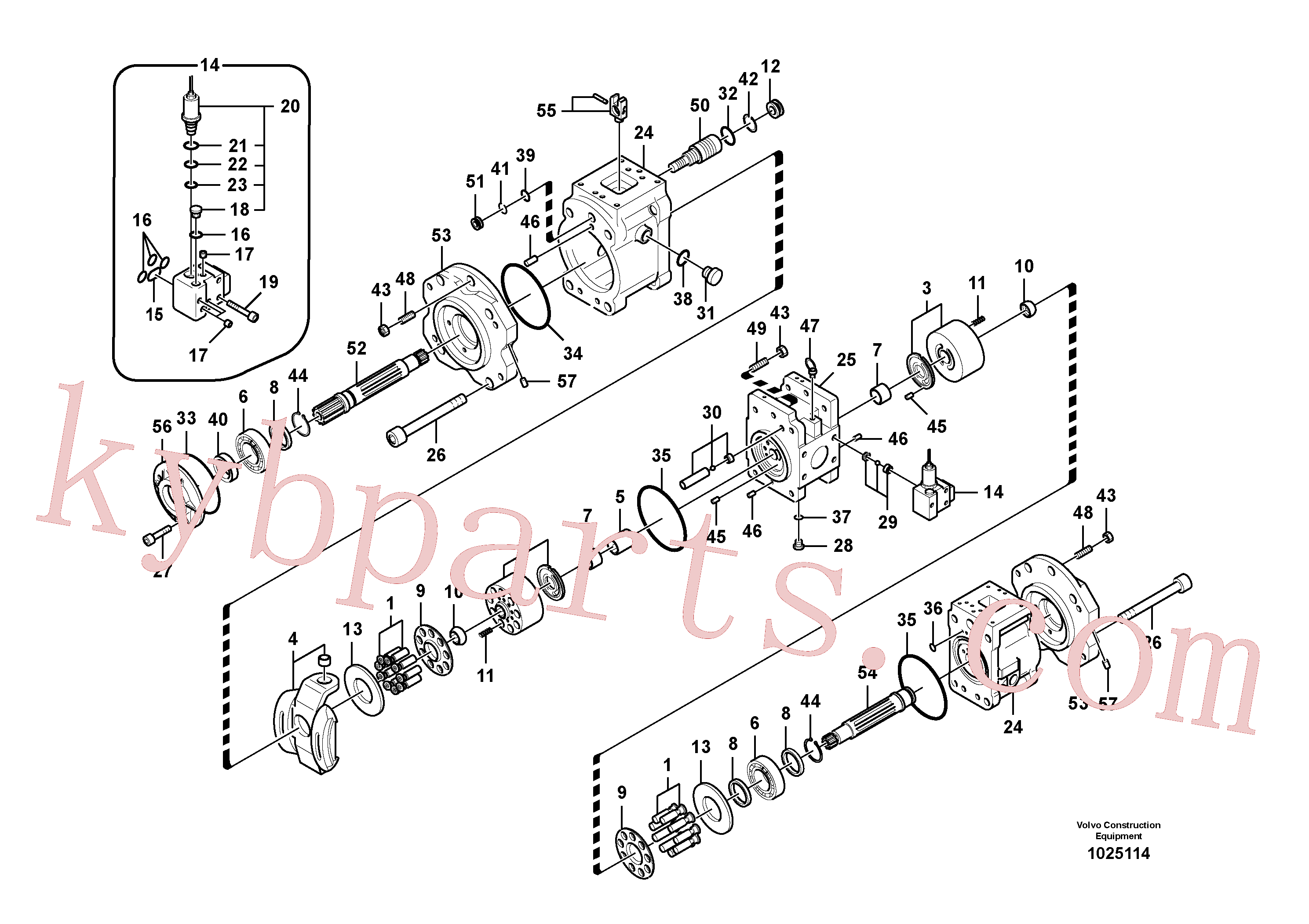 VOE14531591 for Volvo Hydraulic pump(1025114 assembly)