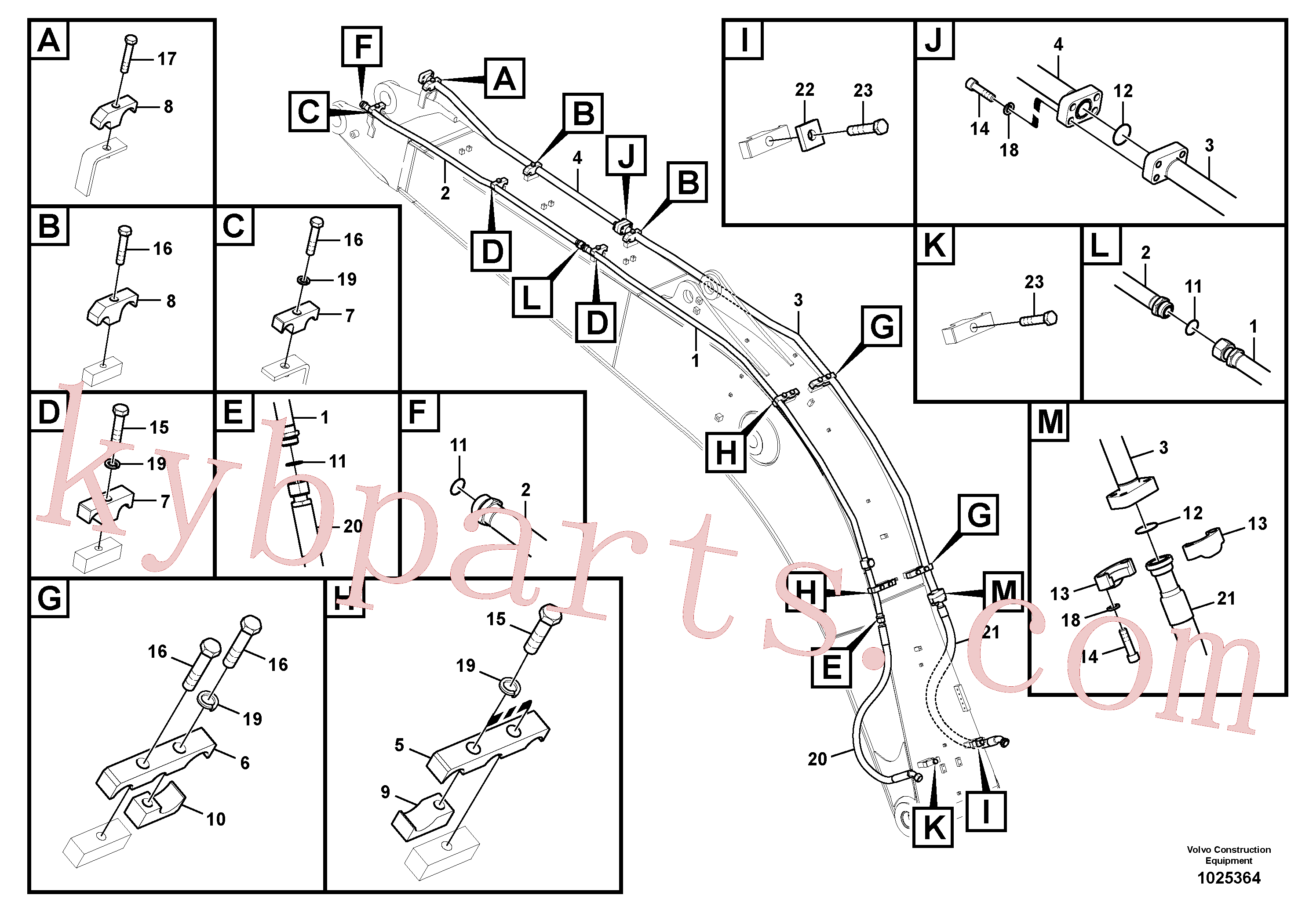 VOE14618581 for Volvo Working hydraulic, hammer and shear for boom(1025364 assembly)