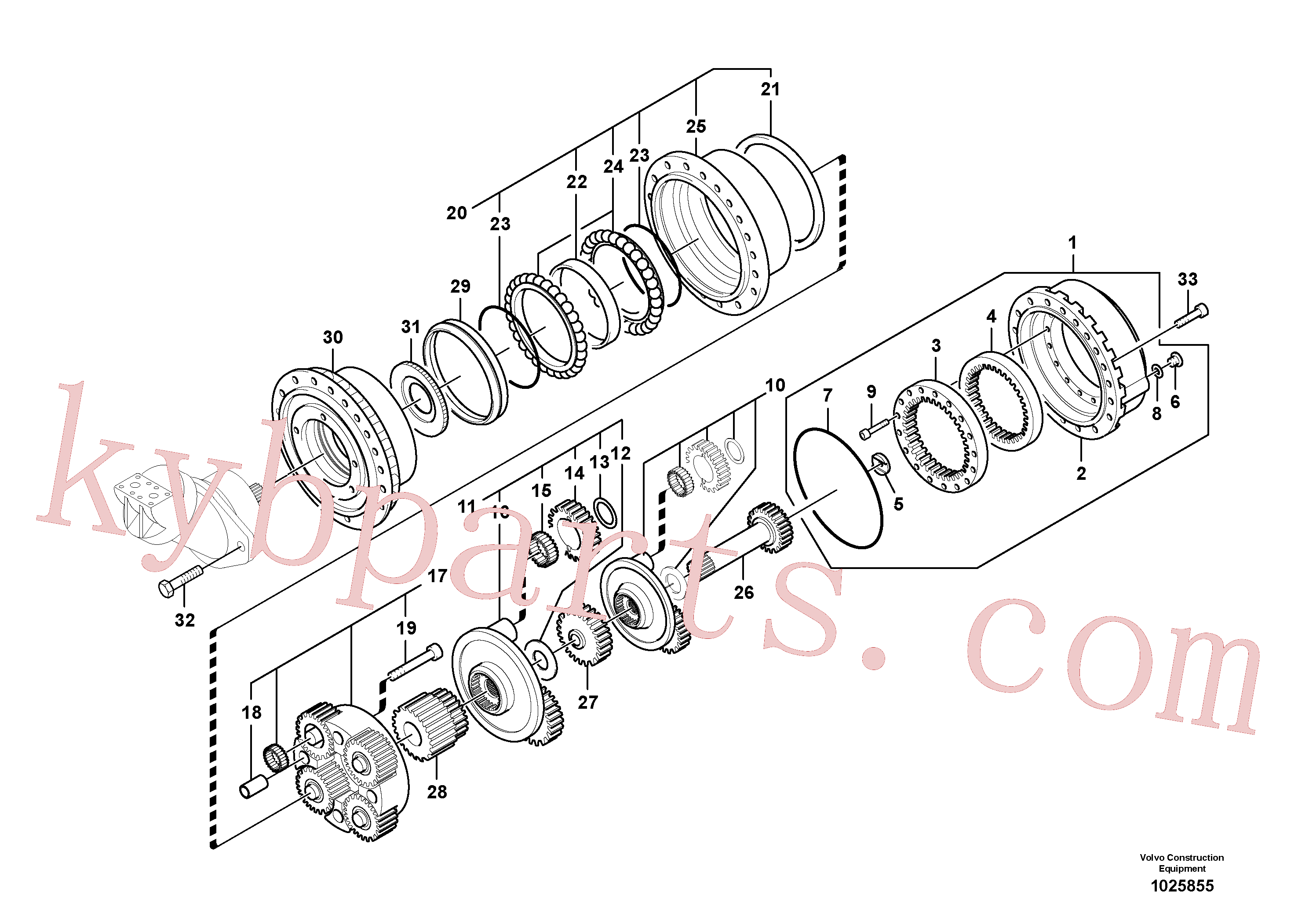SA8230-35430 for Volvo Travel gearbox(1025855 assembly)