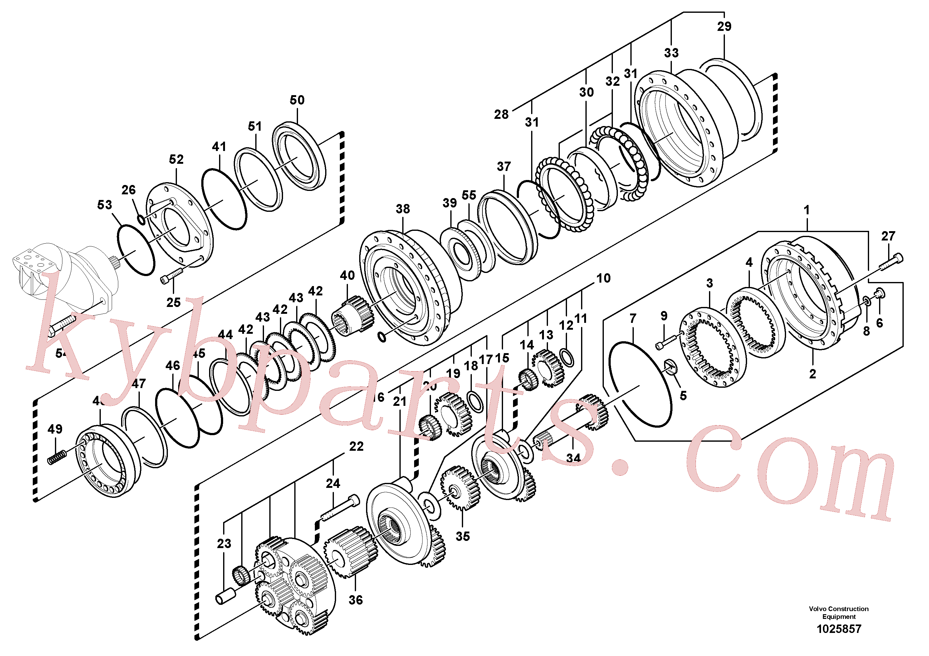 SA8230-35430 for Volvo Travel gearbox(1025857 assembly)
