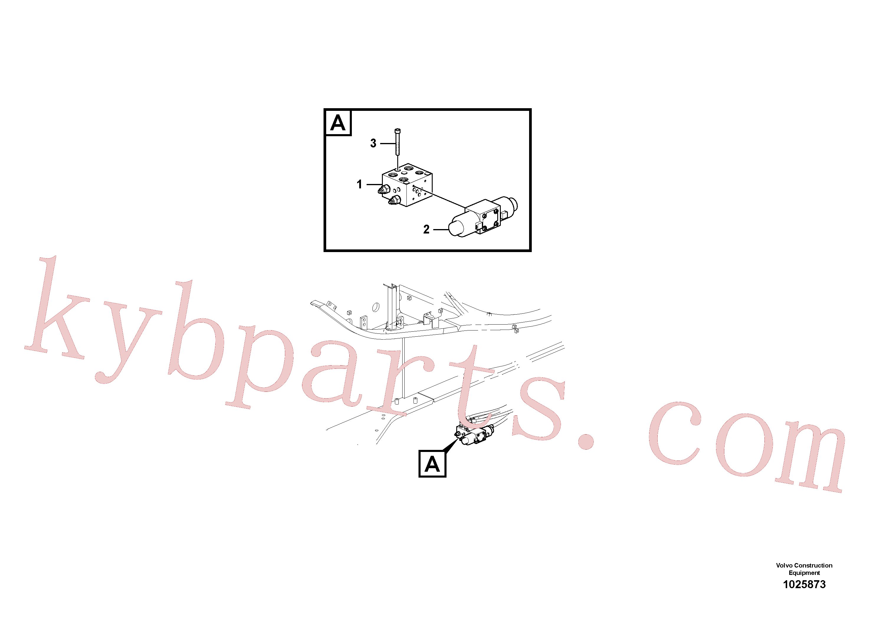 VOE983526 for Volvo Valve, rotator(1025873 assembly)