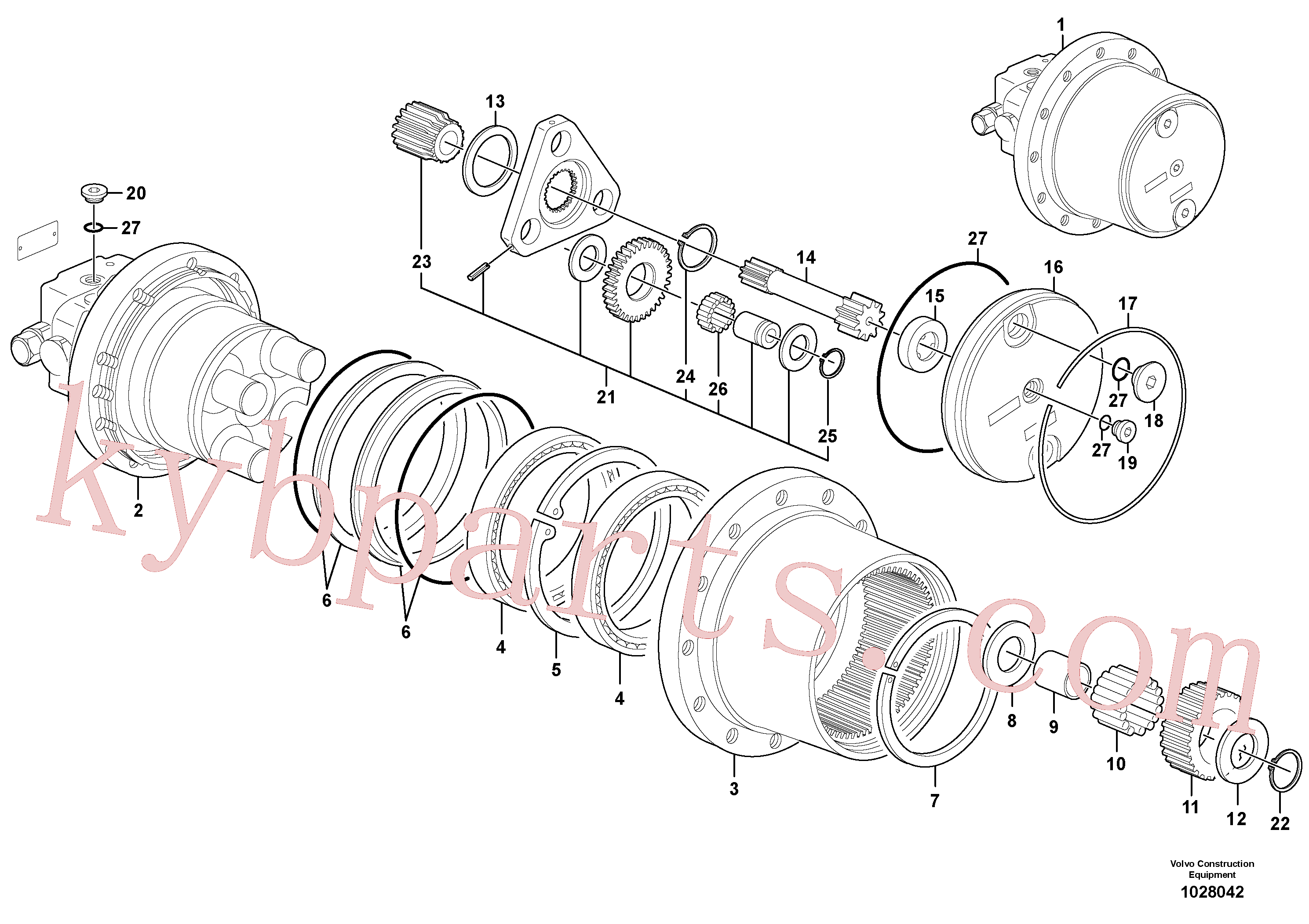 PJ7417295 for Volvo Hydraulic travelling motor(1028042 assembly)