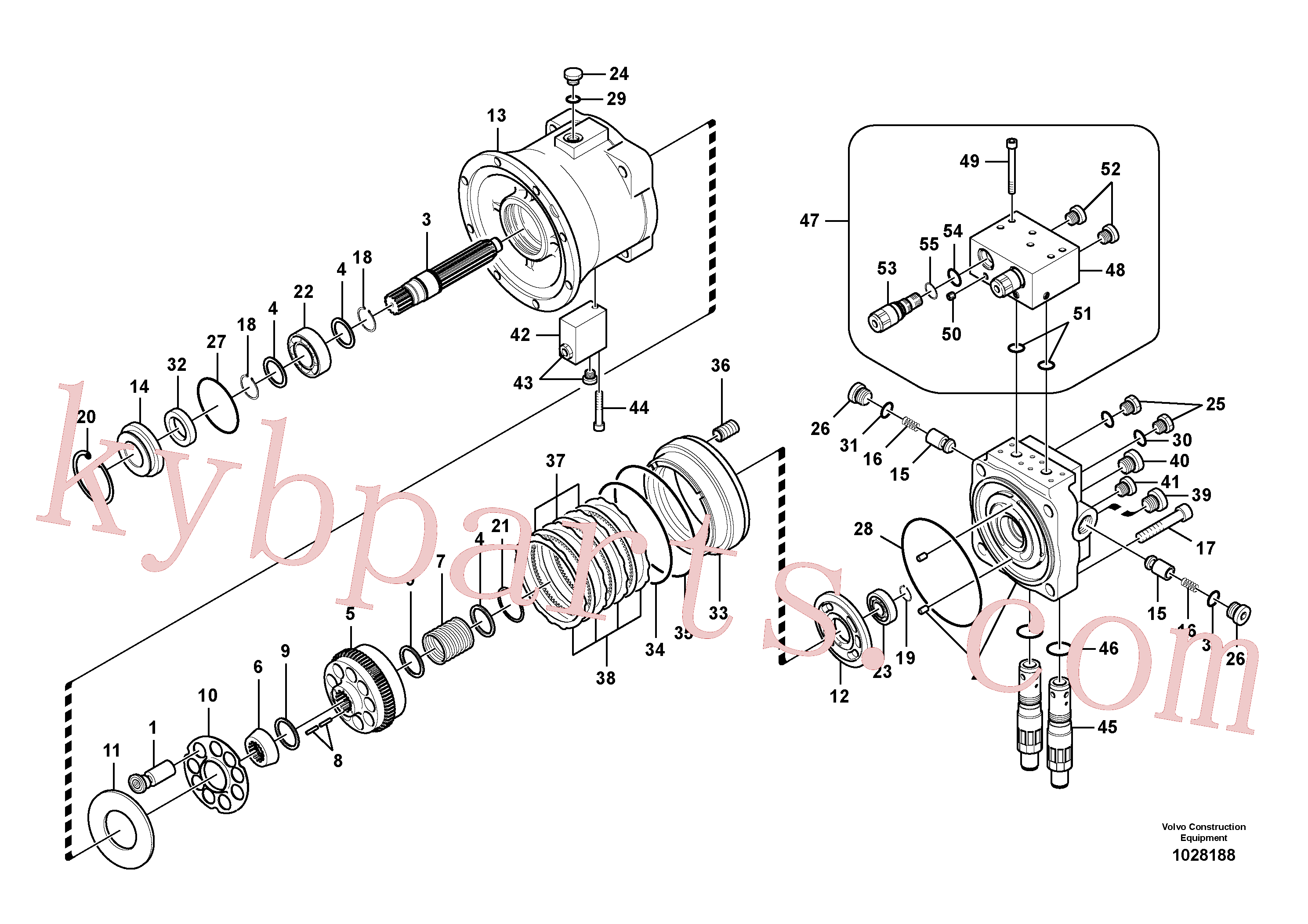 SA8230-14180 for Volvo Swing motor(1028188 assembly)