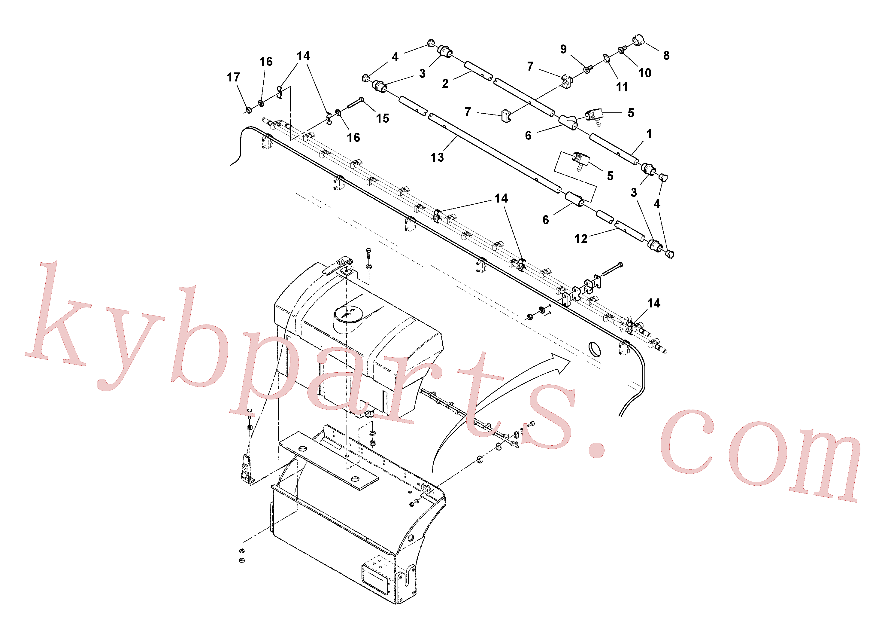 RM96719729 for Volvo Spray Bar Assembly(1036637 assembly)
