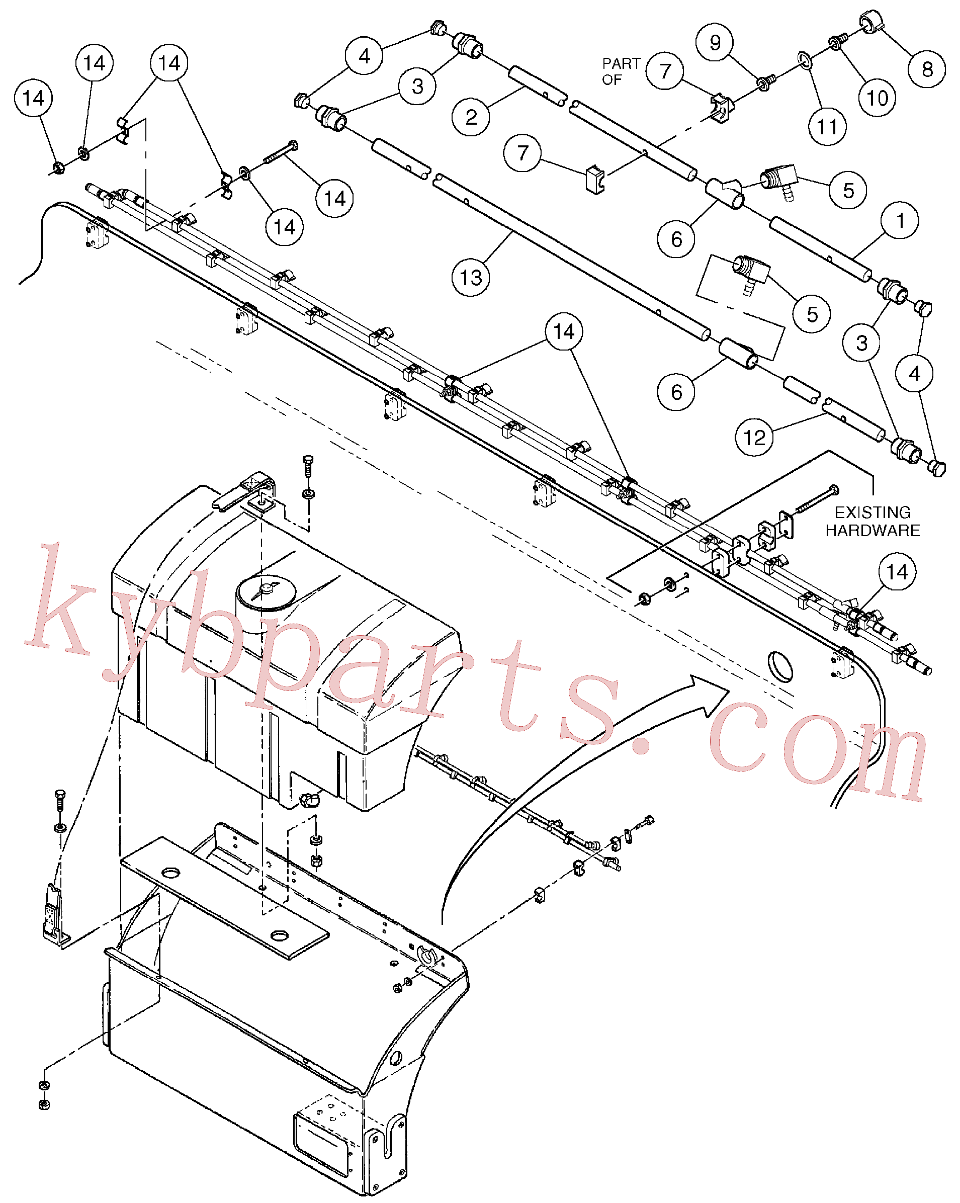 RM96719729 for Volvo Spray Bar Assembly(1055904 assembly)