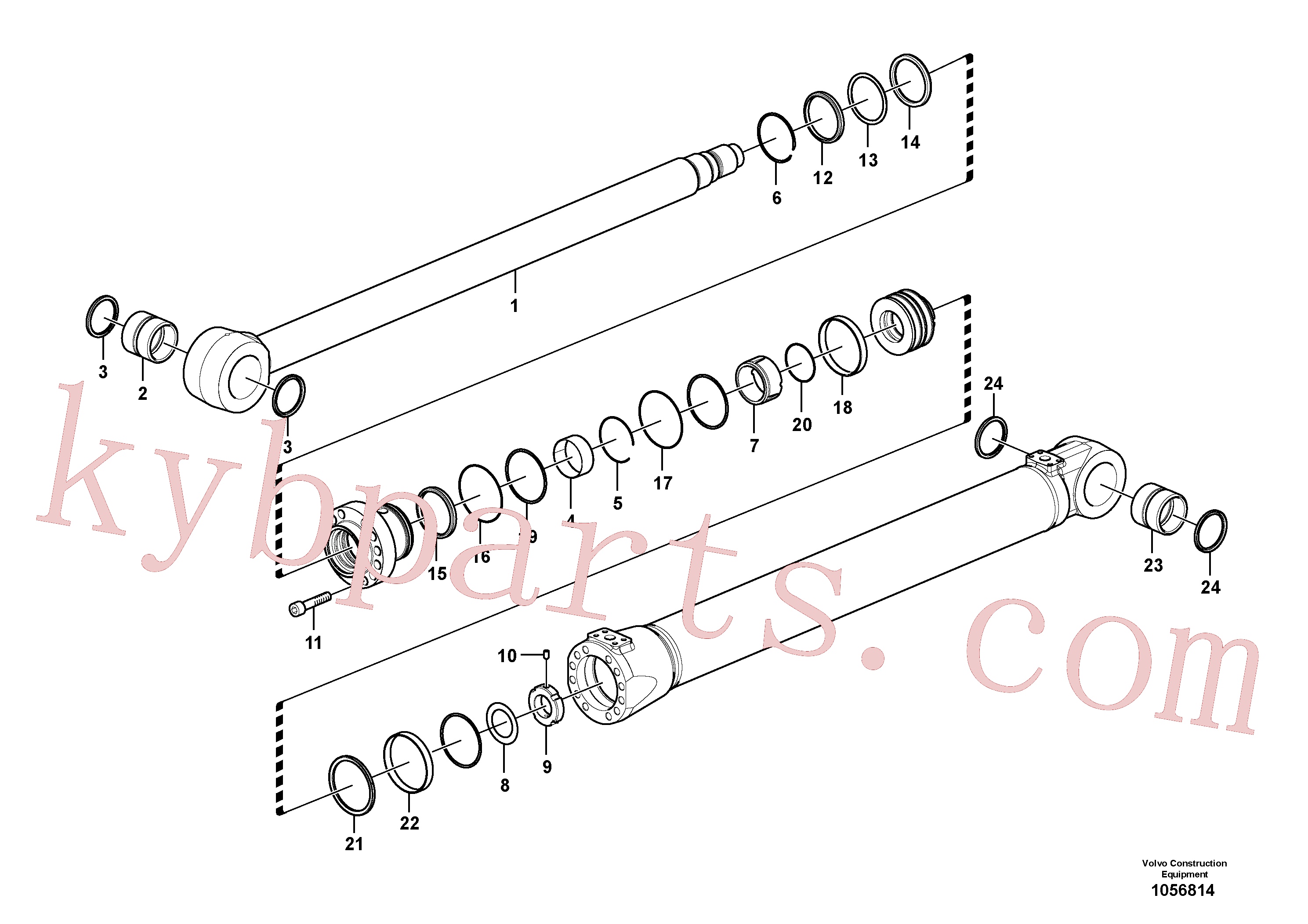 SA9565-11100 for Volvo Boom cylinder(1056814 assembly)