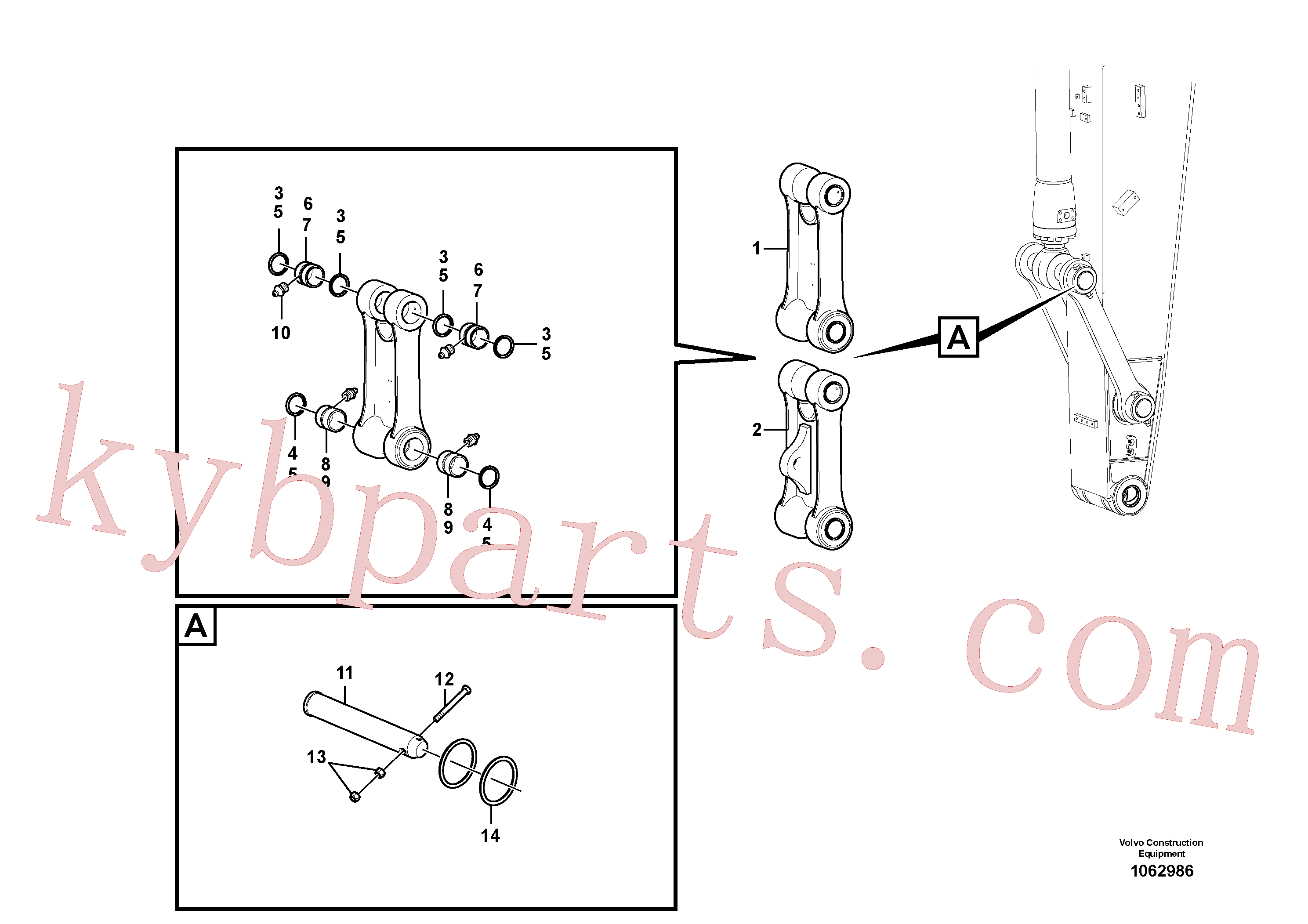 VOE14548218 for Volvo Links to connecting rod(1062986 assembly)