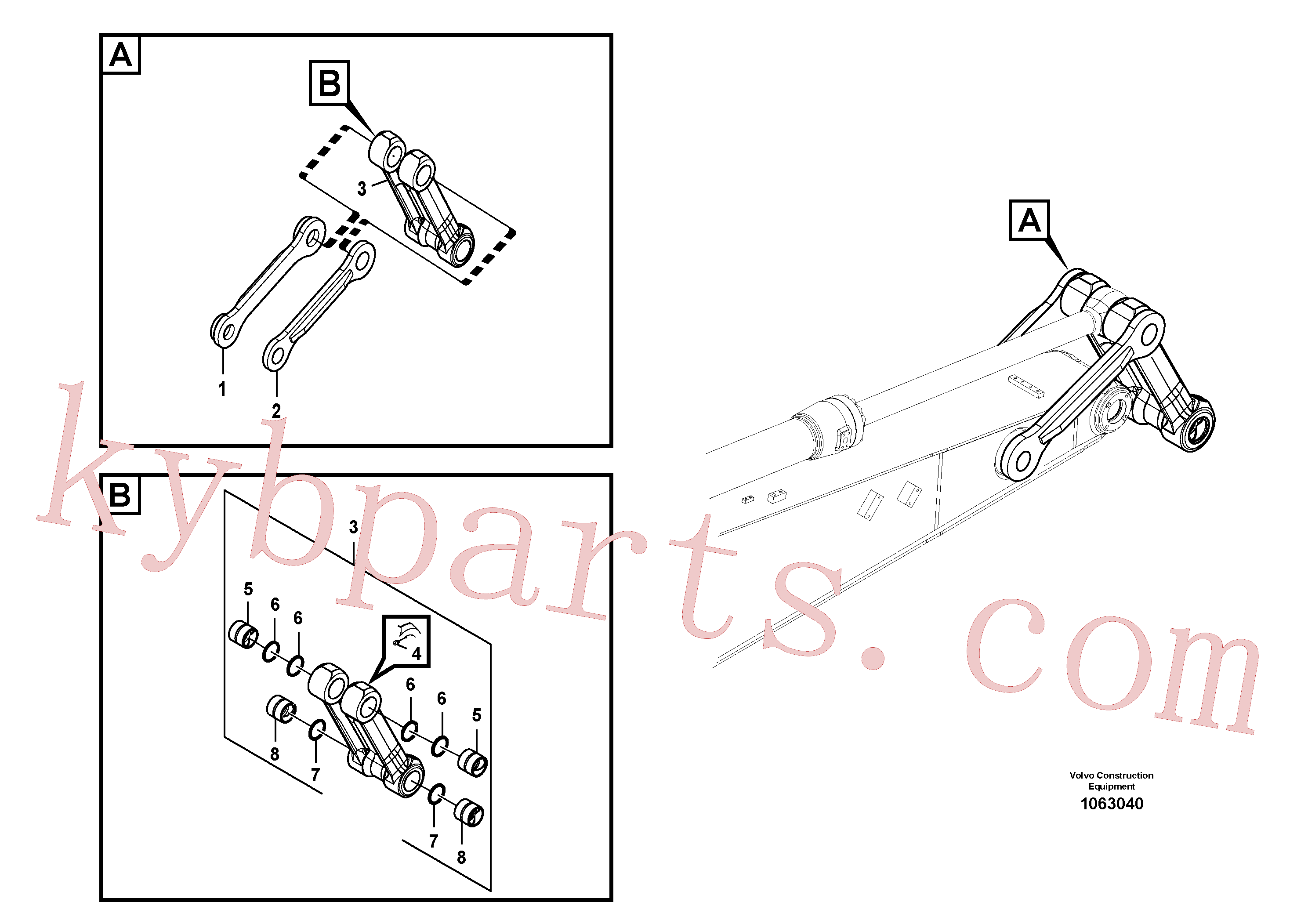 VOE14611934 for Volvo Links to connecting rod(1063040 assembly)