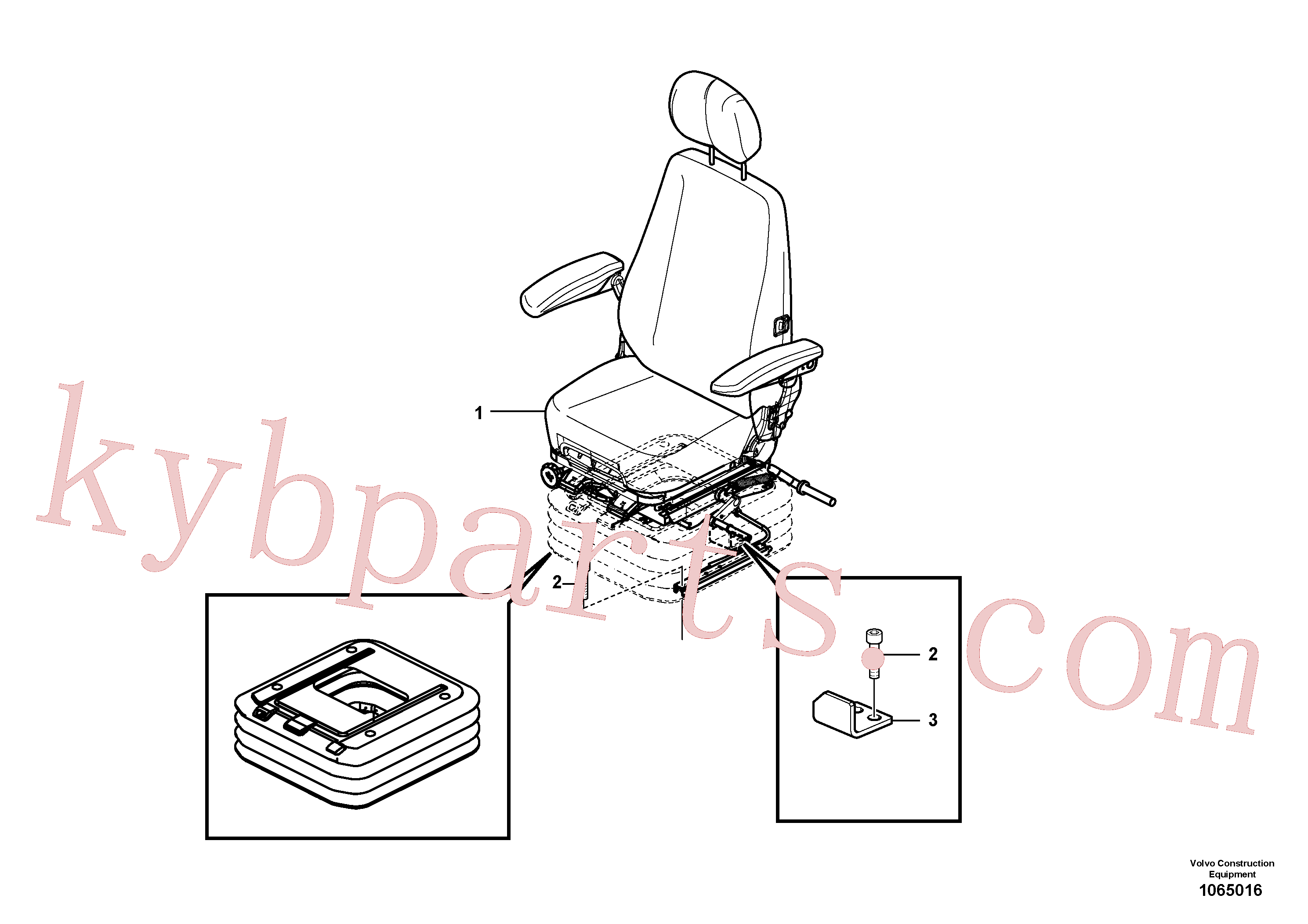 VOE997507 for Volvo Operator seat with fitting parts(1065016 assembly)