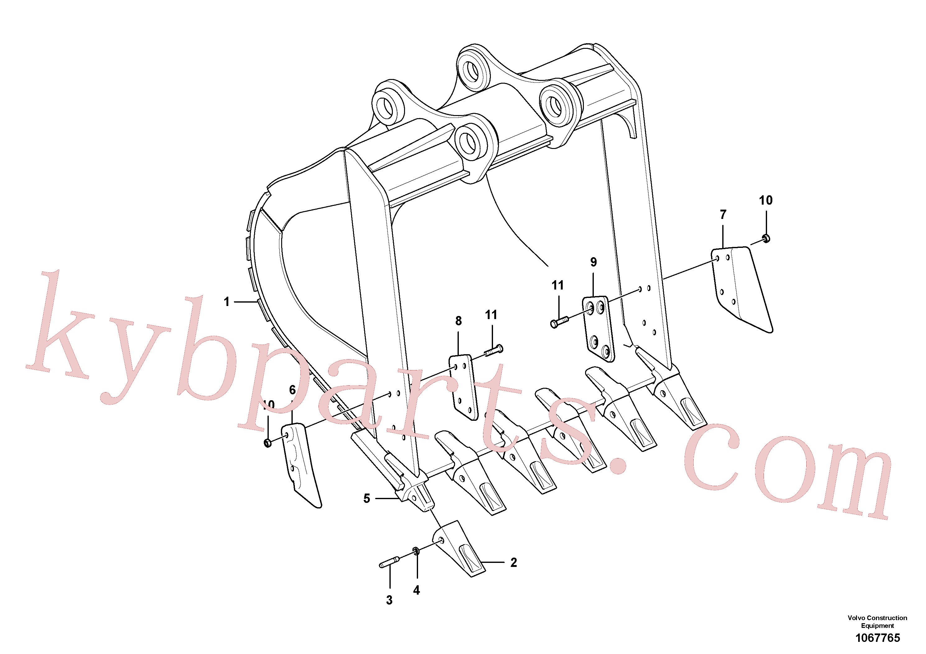 SA1171-01180 for Volvo Bucket(1067765 assembly)