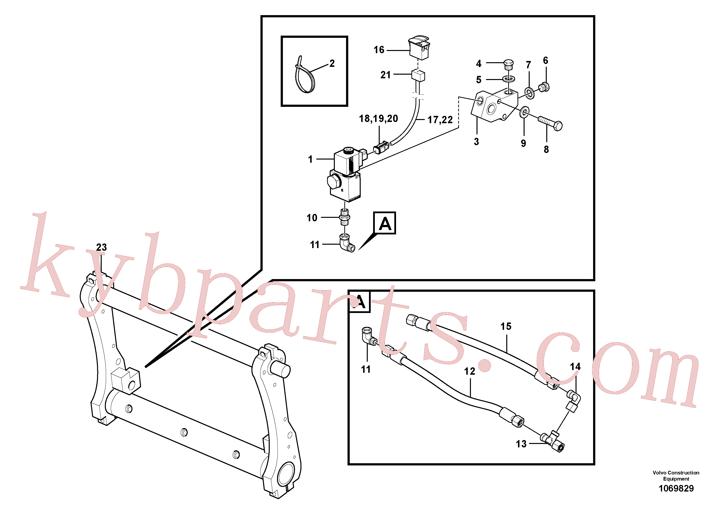 VOE874956 for Volvo Locking device(1069829 assembly)