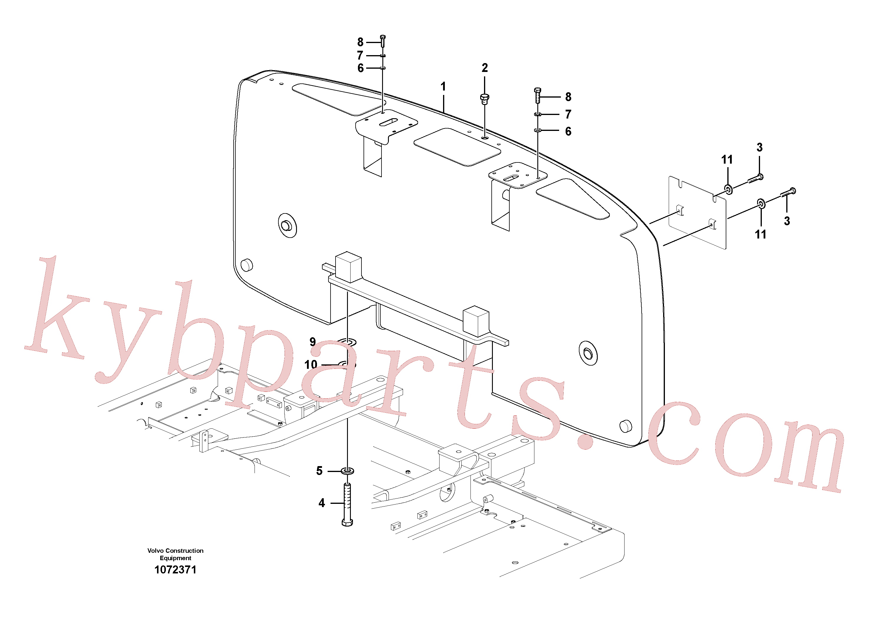 SA9011-23028 for Volvo Counterweights(1072371 assembly)