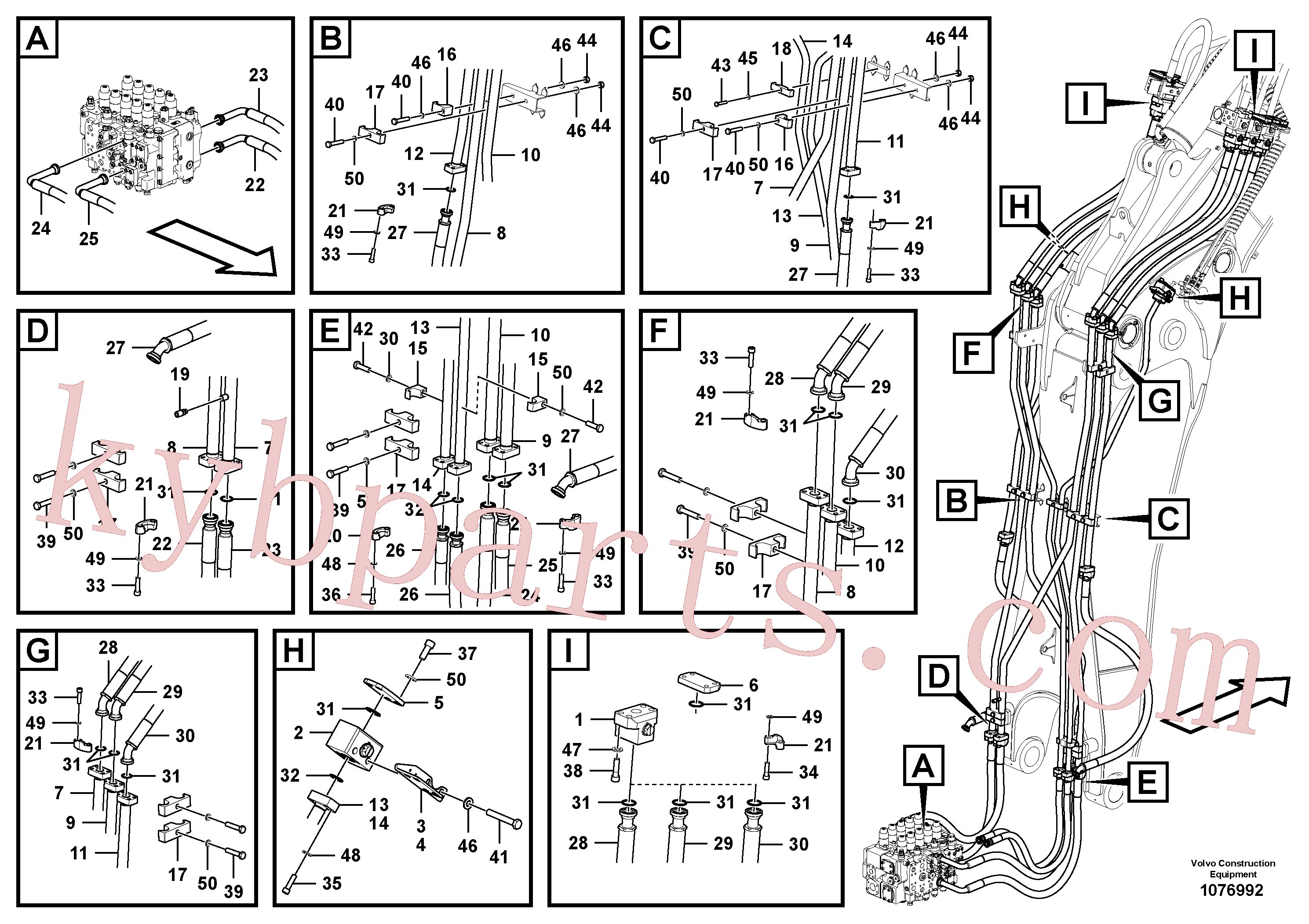 VOE984141 for Volvo Working hydraulics, base boom(1076992 assembly)