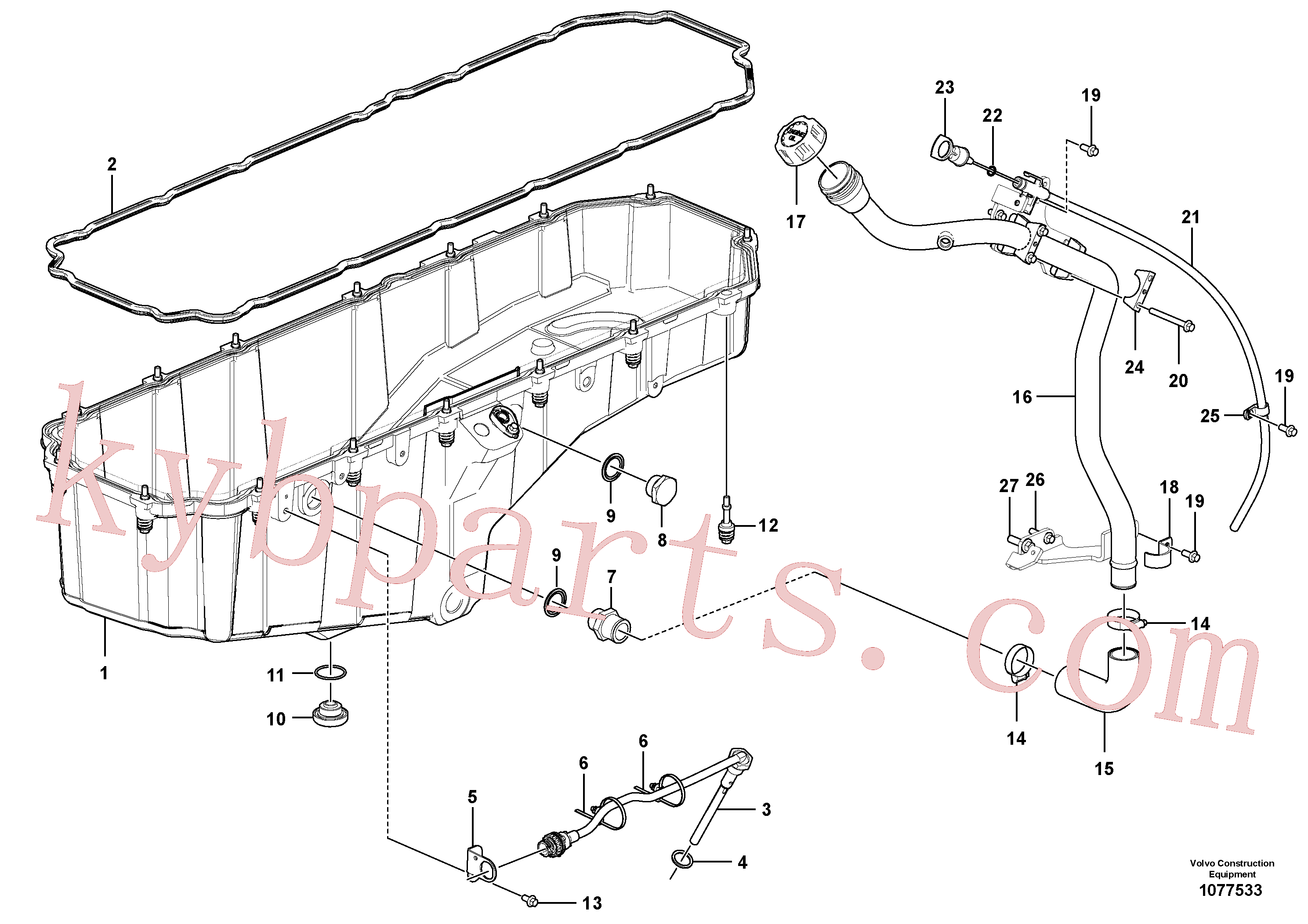 VOE984754 for Volvo Oil sump with mounting parts(1077533 assembly)
