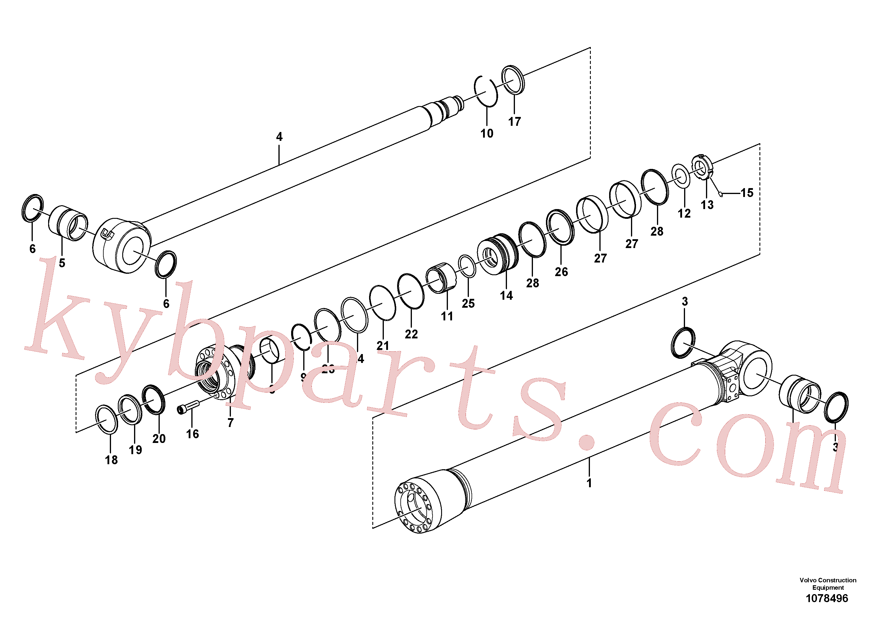 SA9566-41000 for Volvo Bucket cylinder(1078496 assembly)