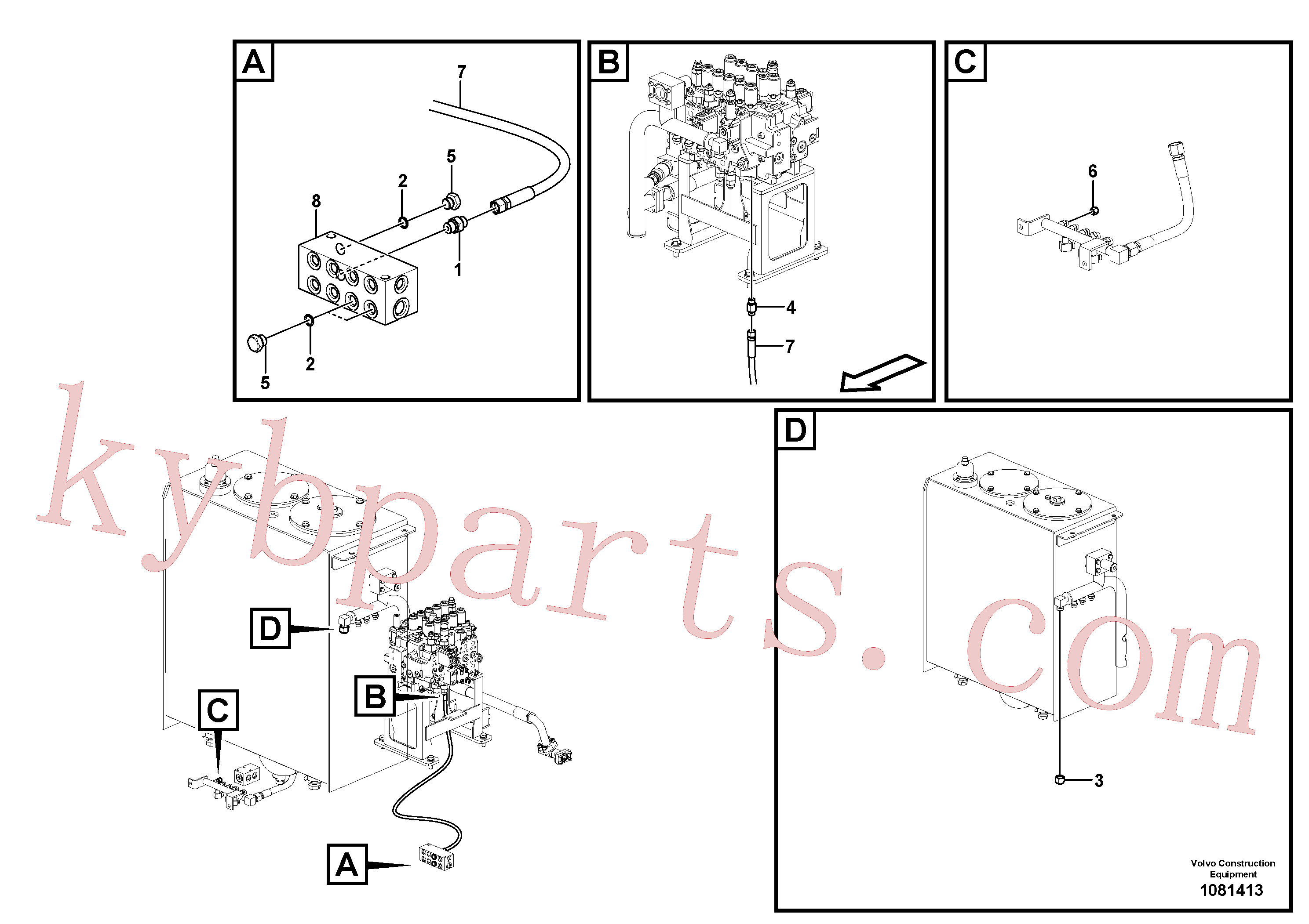 VOE937114 for Volvo Servo system, hammer and shear(1081413 assembly)