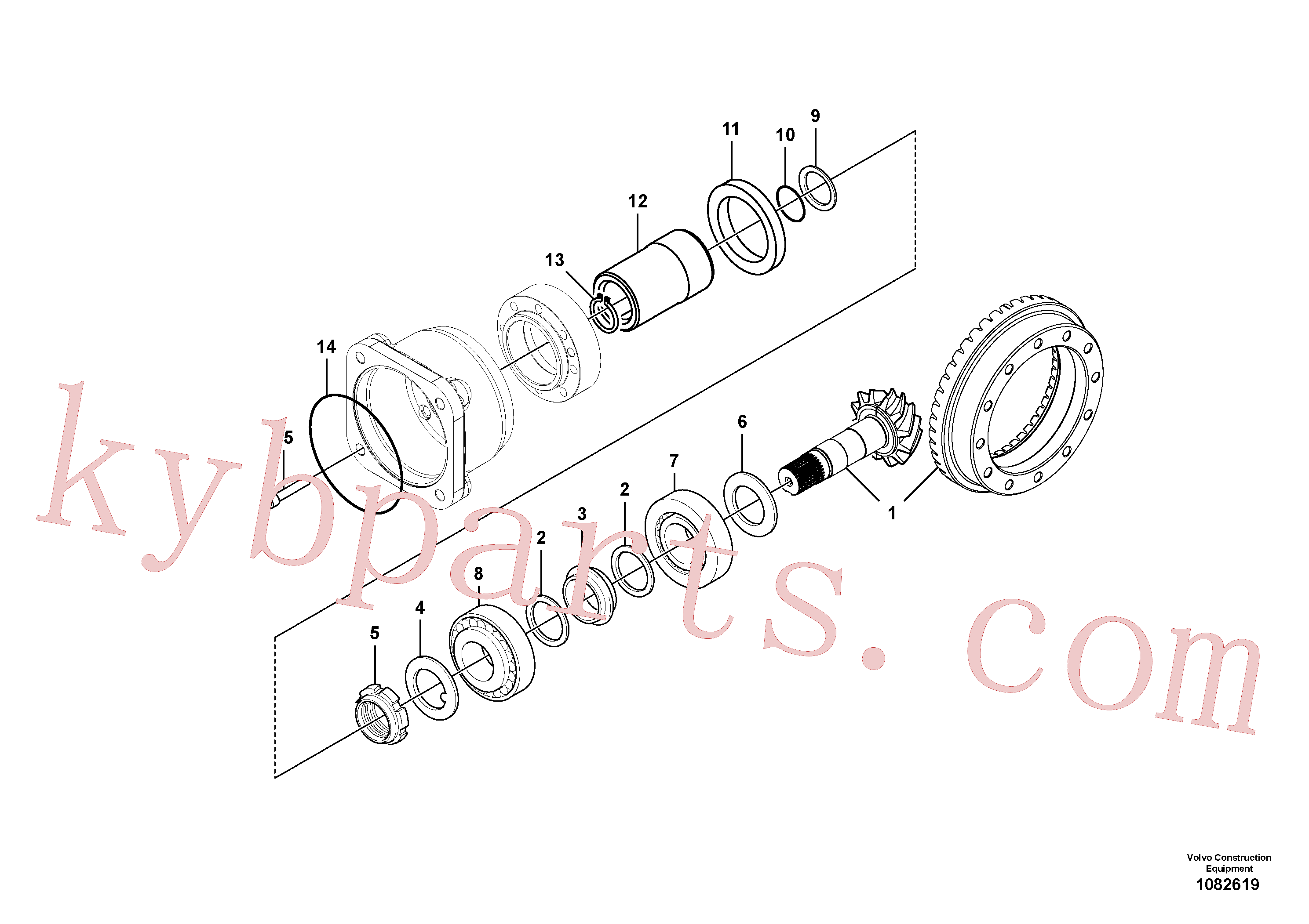 VOE11709288 for Volvo Pinion(1082619 assembly)