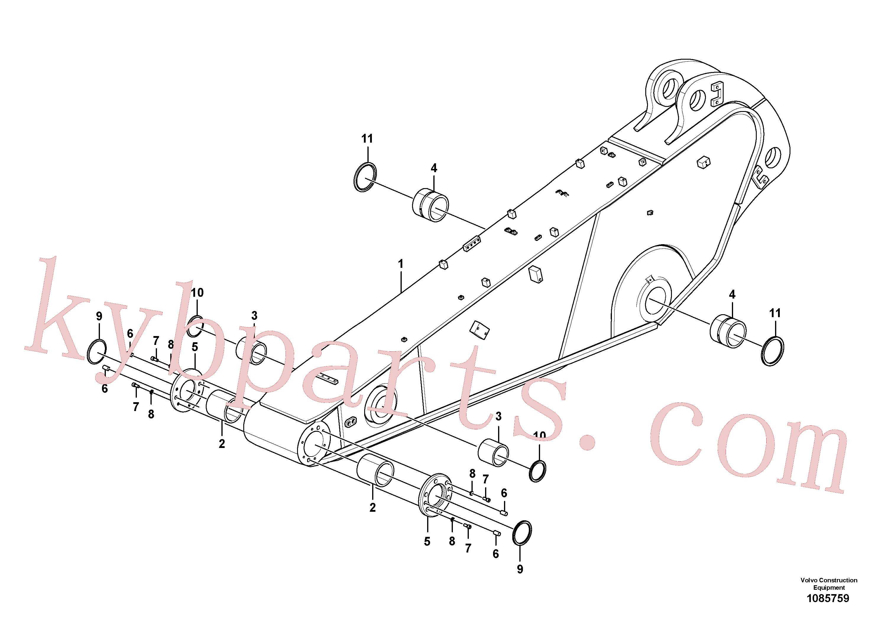 VOE14541571 for Volvo Dipper arm(1085759 assembly)