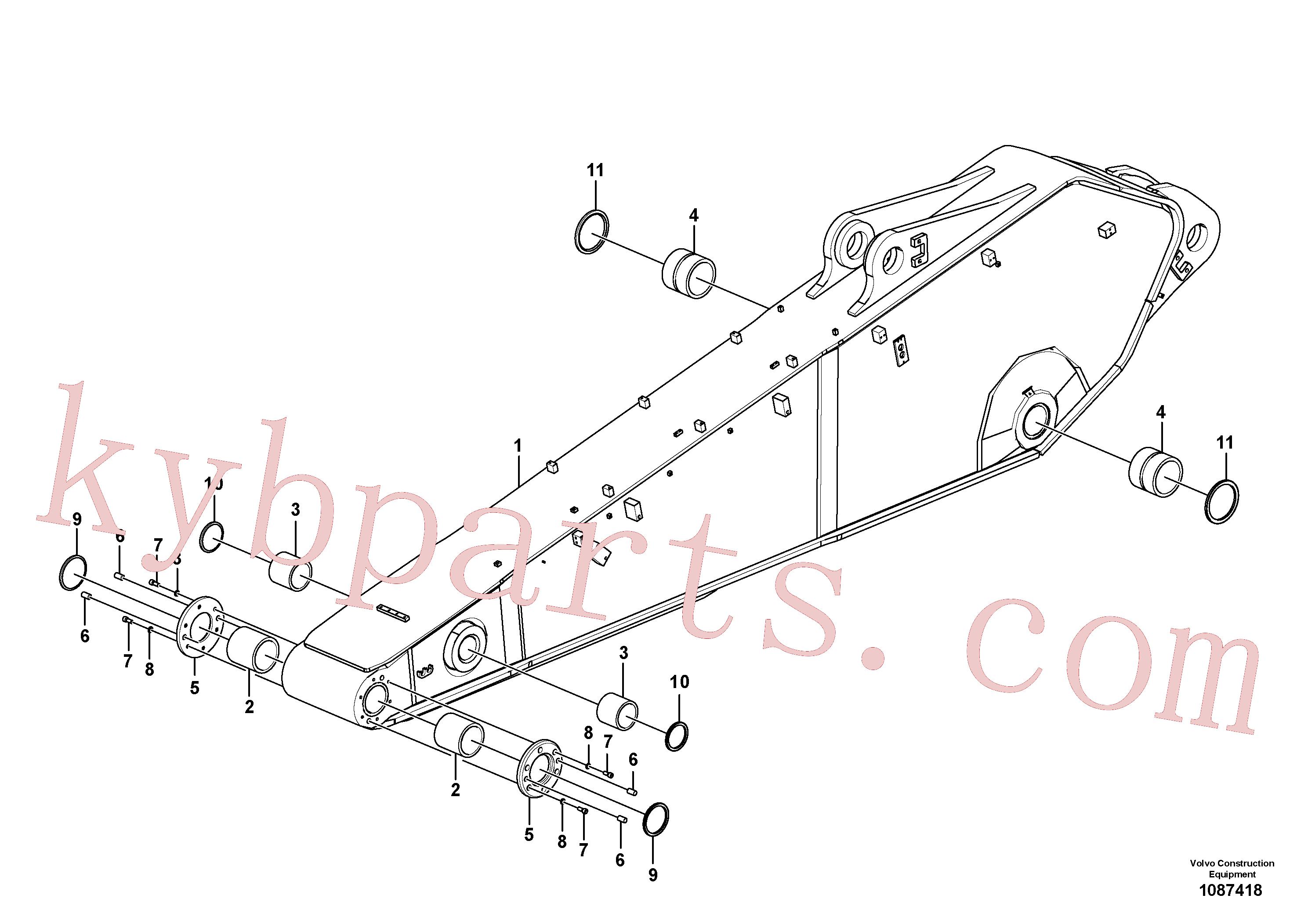 VOE14541571 for Volvo Dipper arm(1087418 assembly)