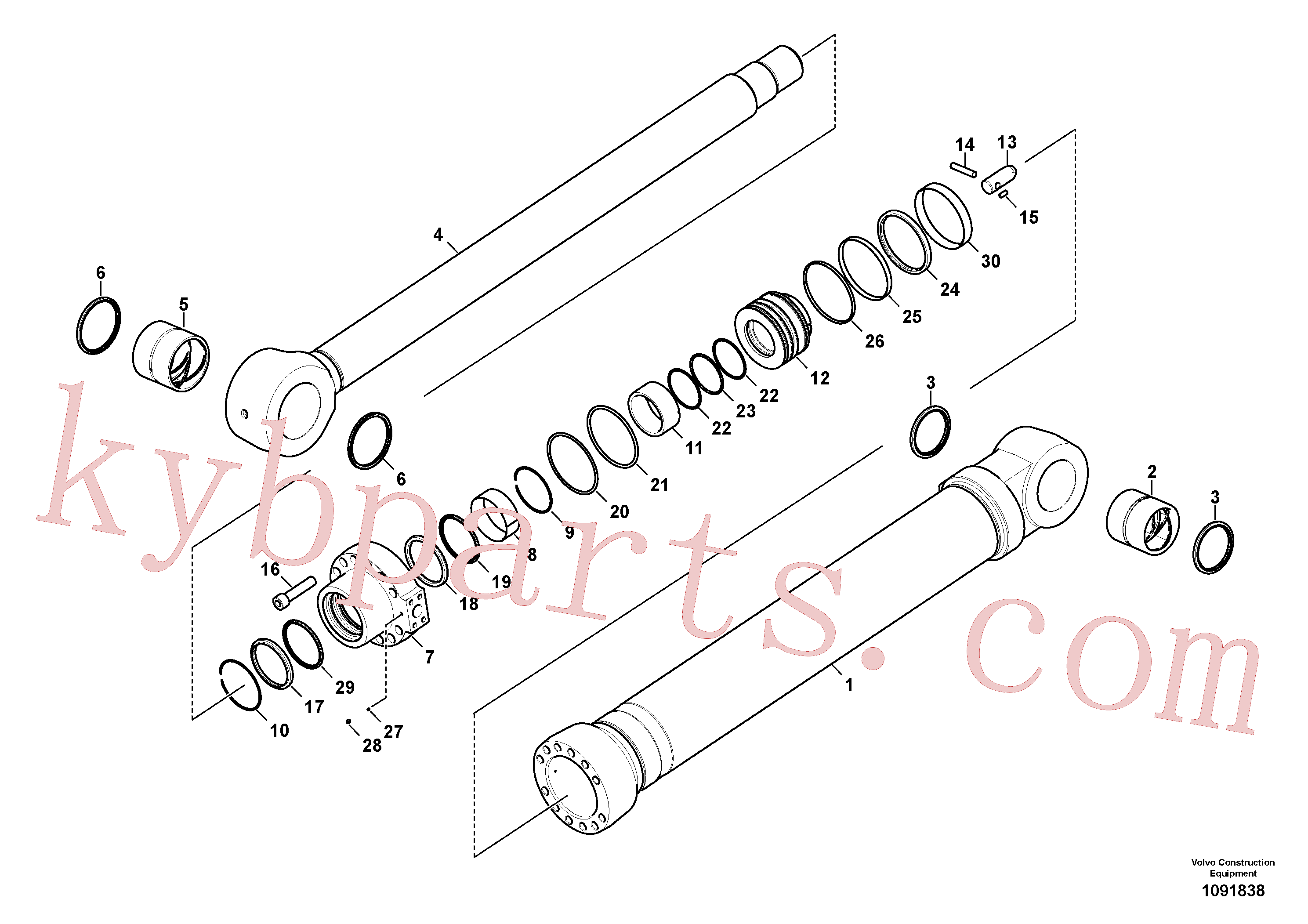 VOE14723366 for Volvo Bucket cylinder(1091838 assembly)