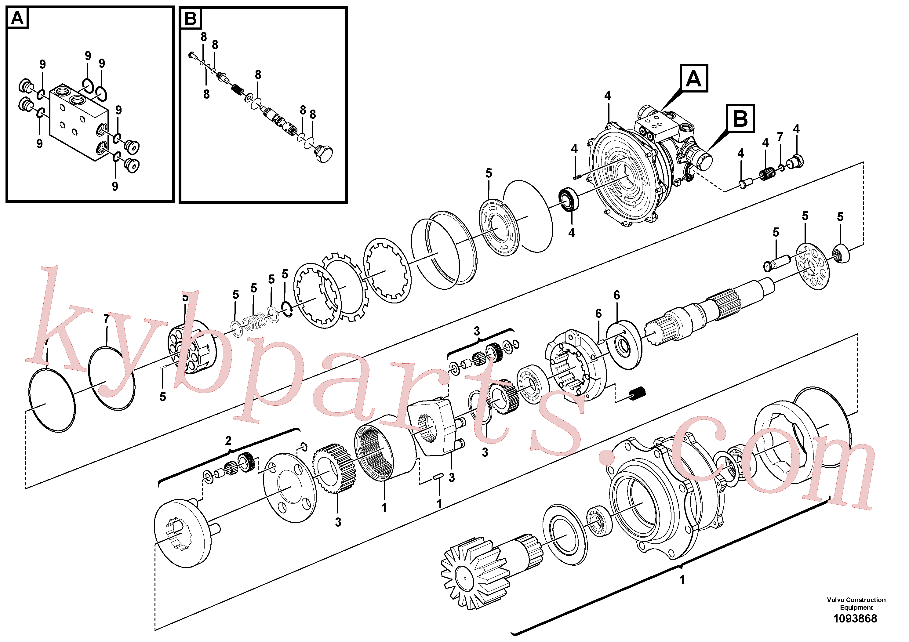 China Made VOE14729990 Pinion parts for Volvo Excavator