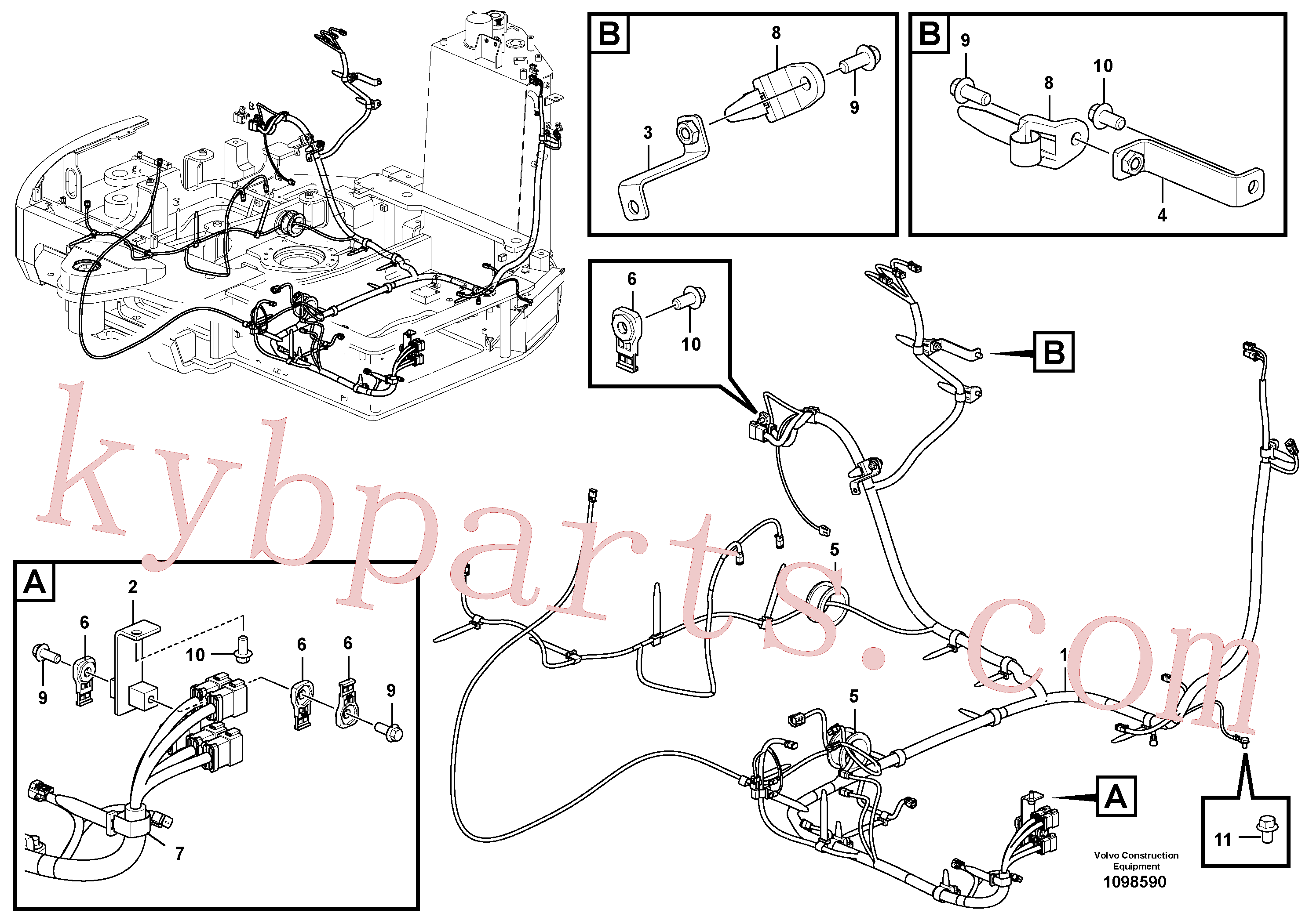 VOE14521160 for Volvo Cable and wire harness, main(1098590 assembly)