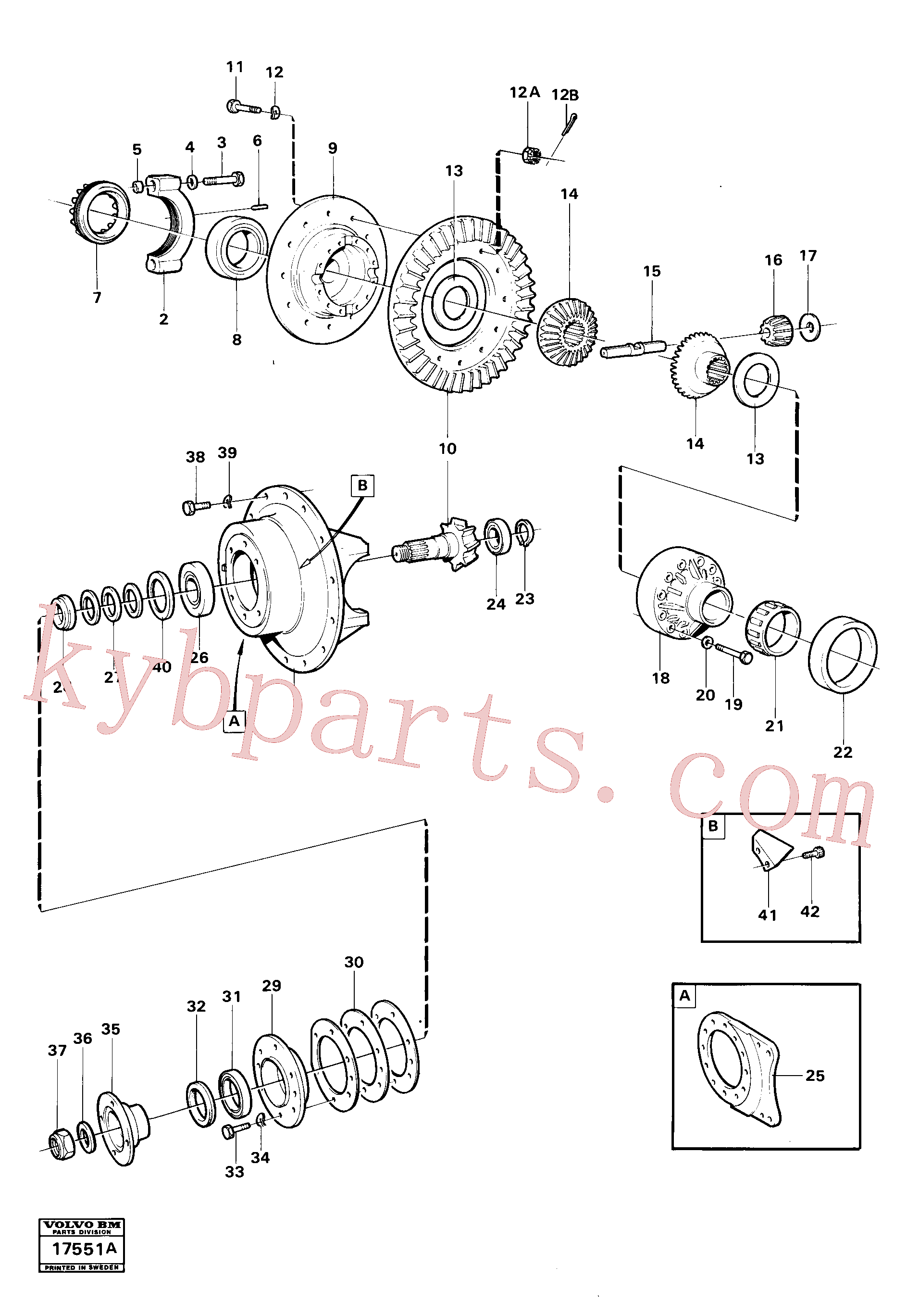 VOE963320 for Volvo Final drive, front prod nr 23532(17551A assembly)